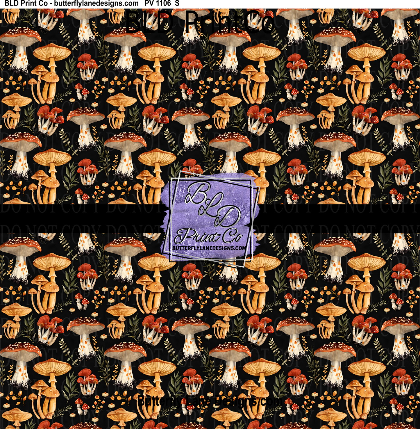 For the Love of Mushrooms PV 1106 ::  Patterned Viny
