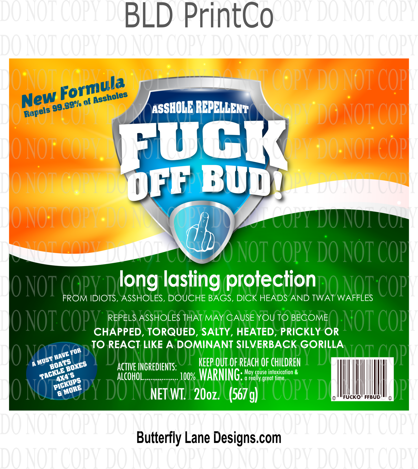 Fuck Off Bud-Adult themed wrap :: Tumbler wrap