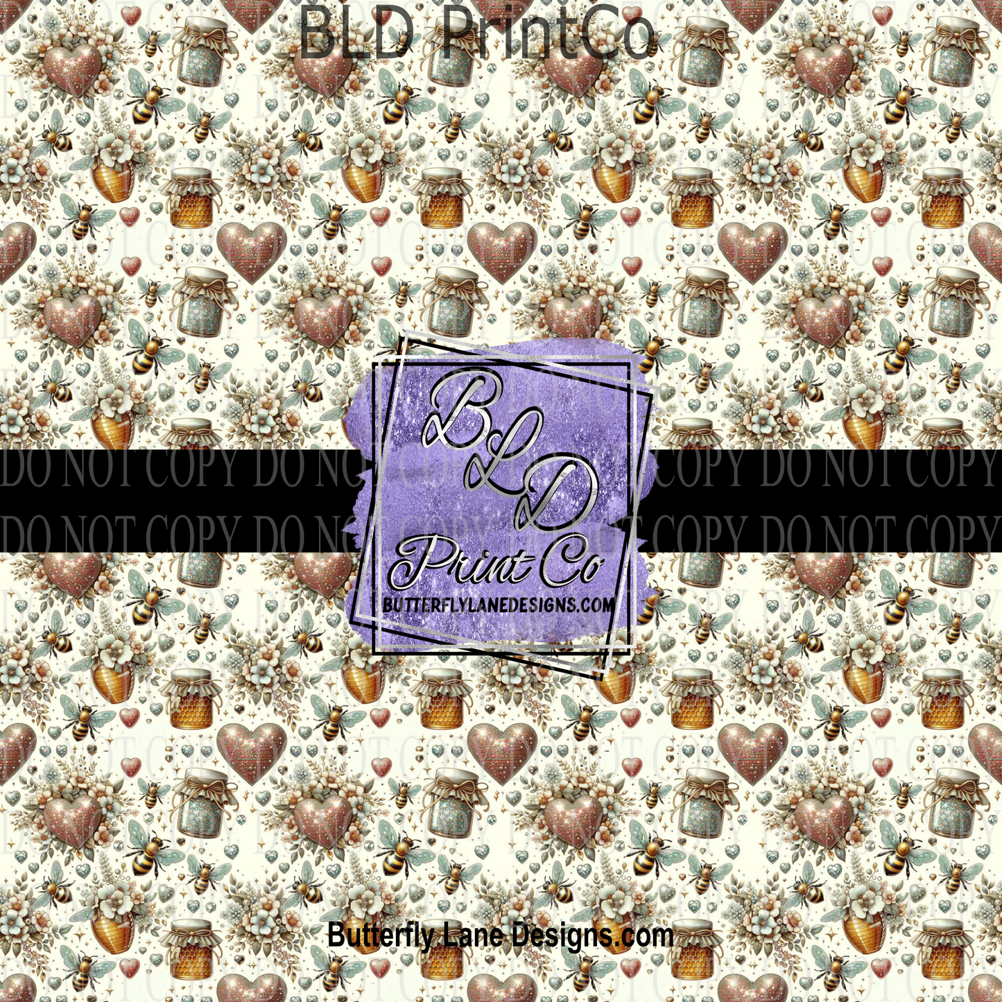Glitter Honey Bee- PV 950 Patterned Vinyl