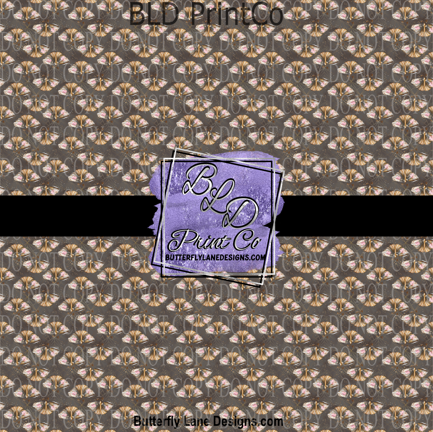 Grey-Gold & Pink butterflies- PV 743 Patterned Vinyl