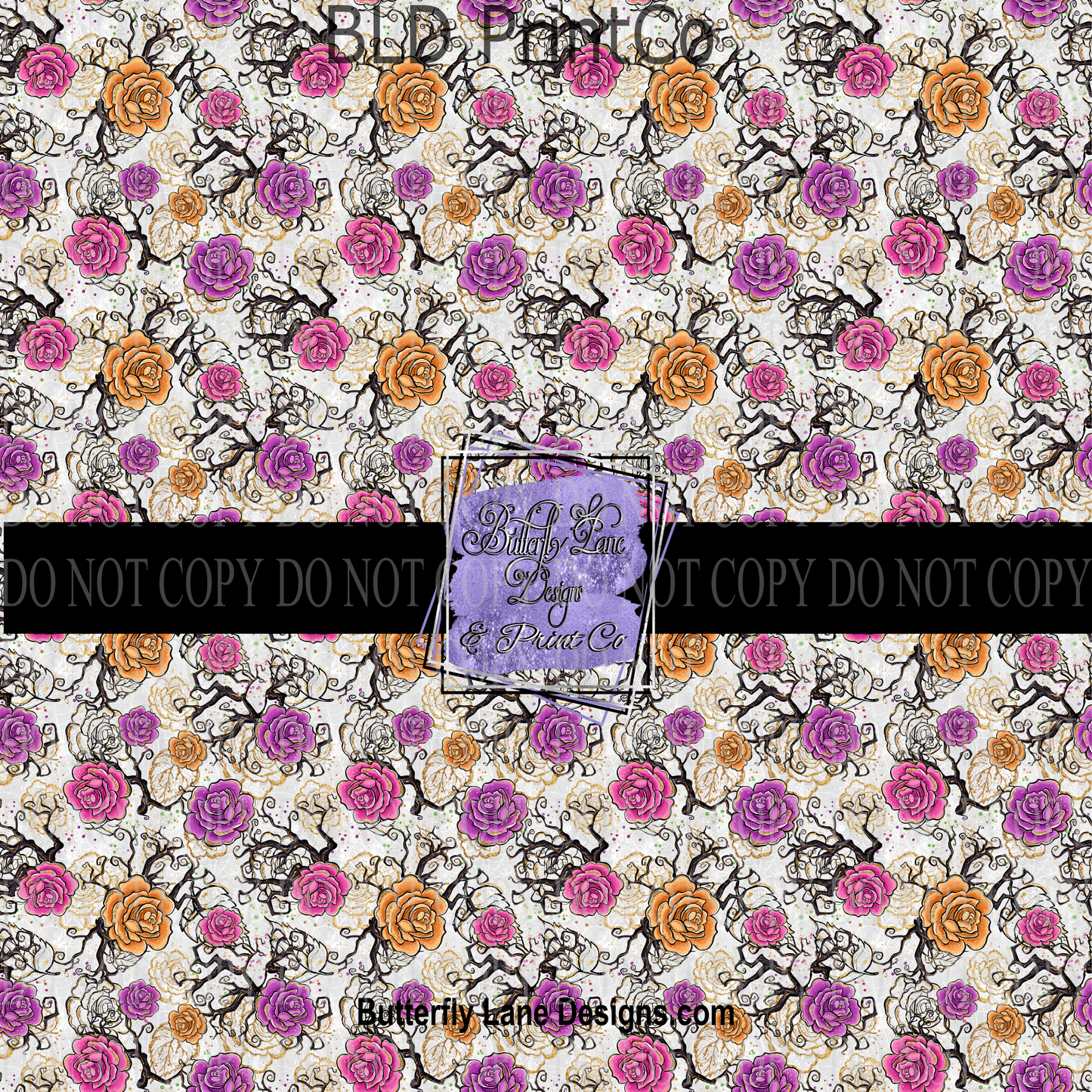 Halloween Florals - PV 659 Patterned Vinyl
