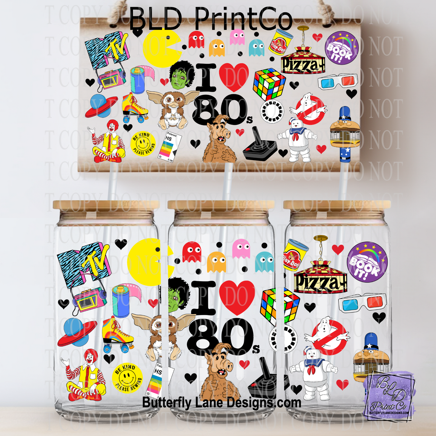 I Love The 80s Icons | Retro Nostalgia Collage | L1065