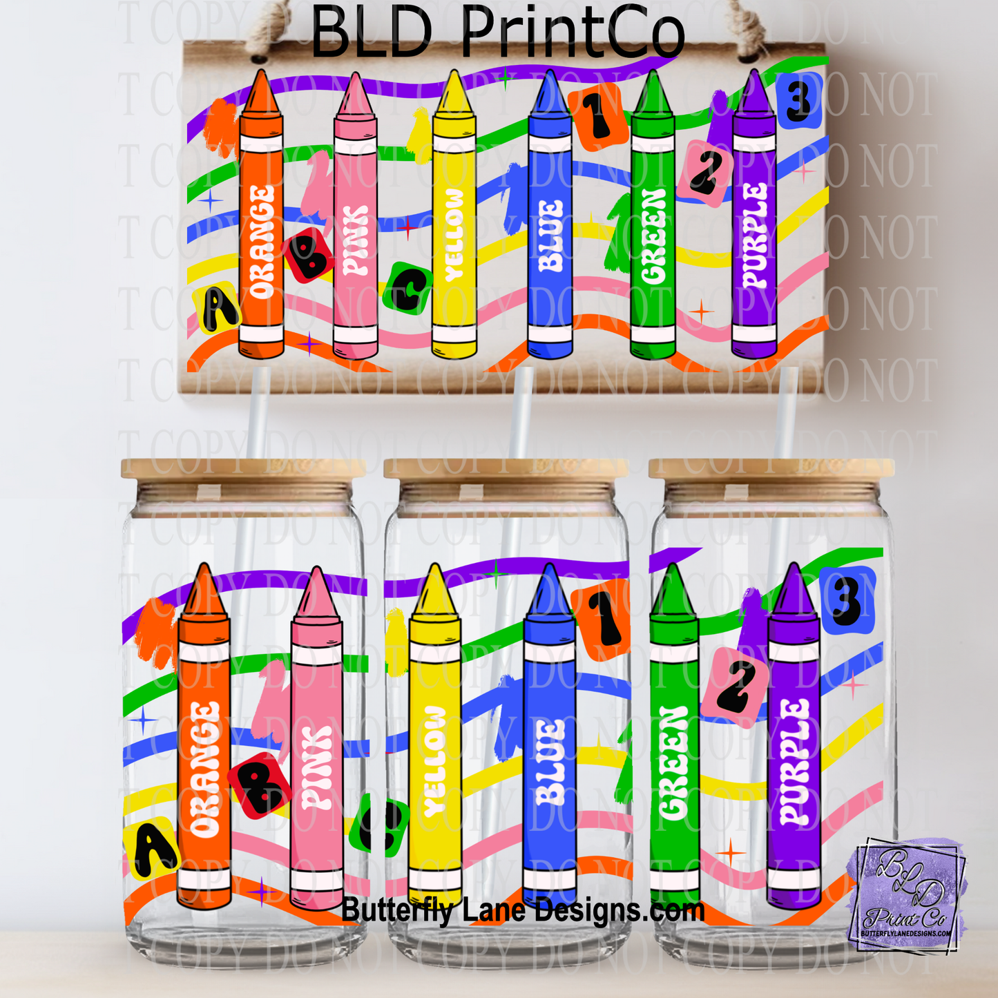 Crayon Color Learning | ABCs & 123s Colorful Design | L1066