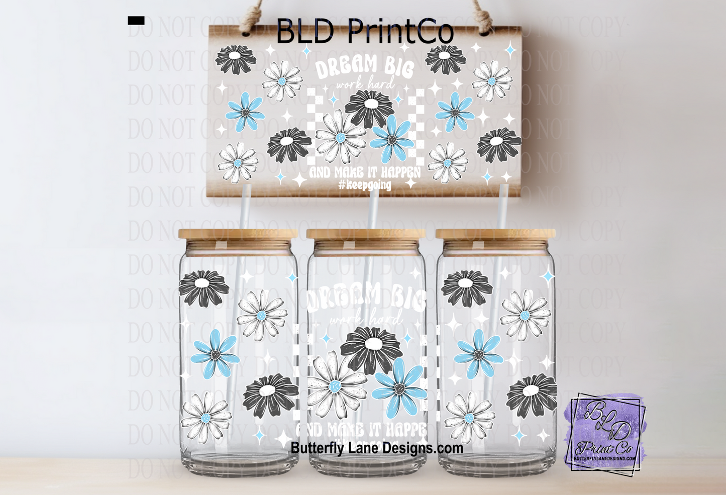 L307 Dream Big - White text