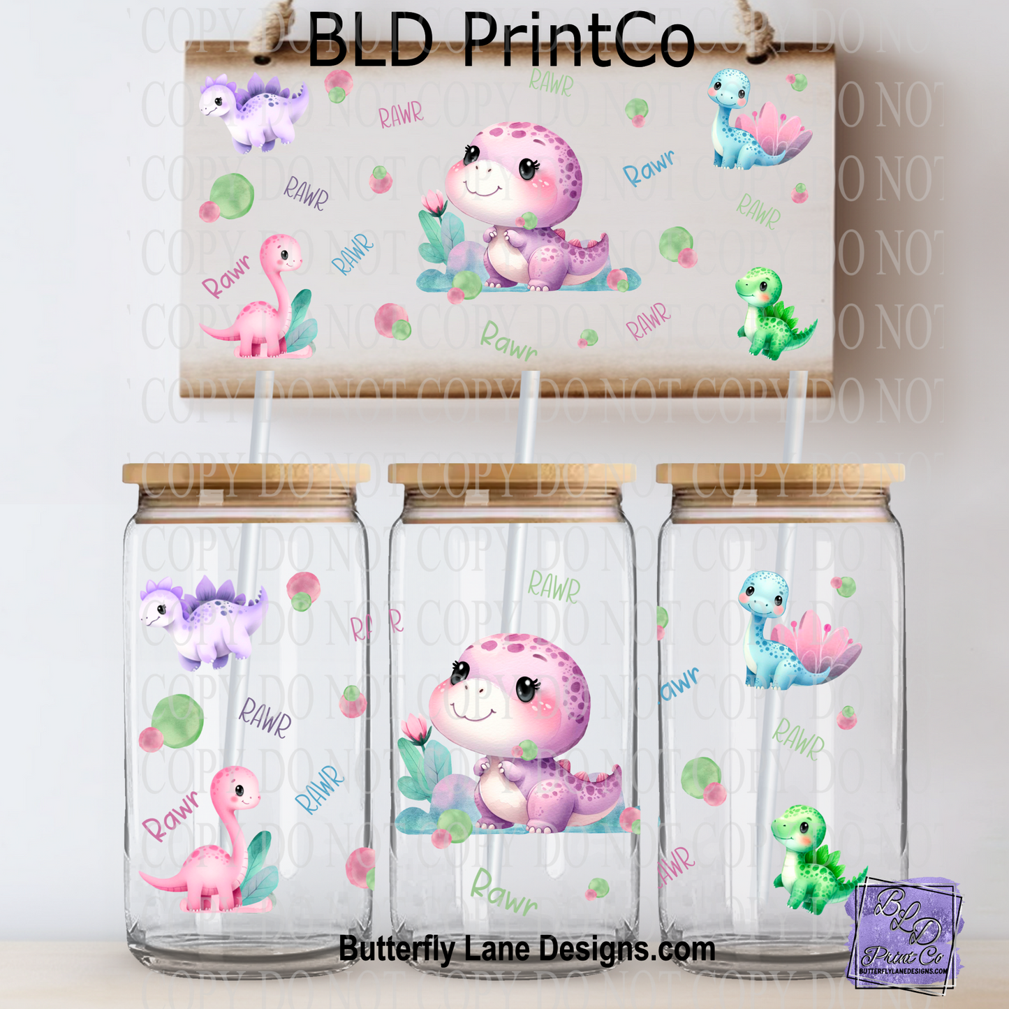 L542 Baby Pastel dinos-RAWR