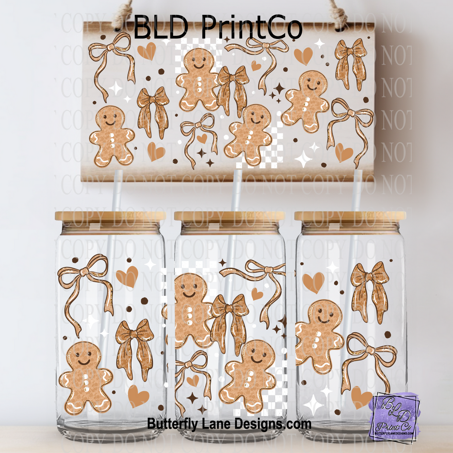 L723 Lace Gingerbread and bows