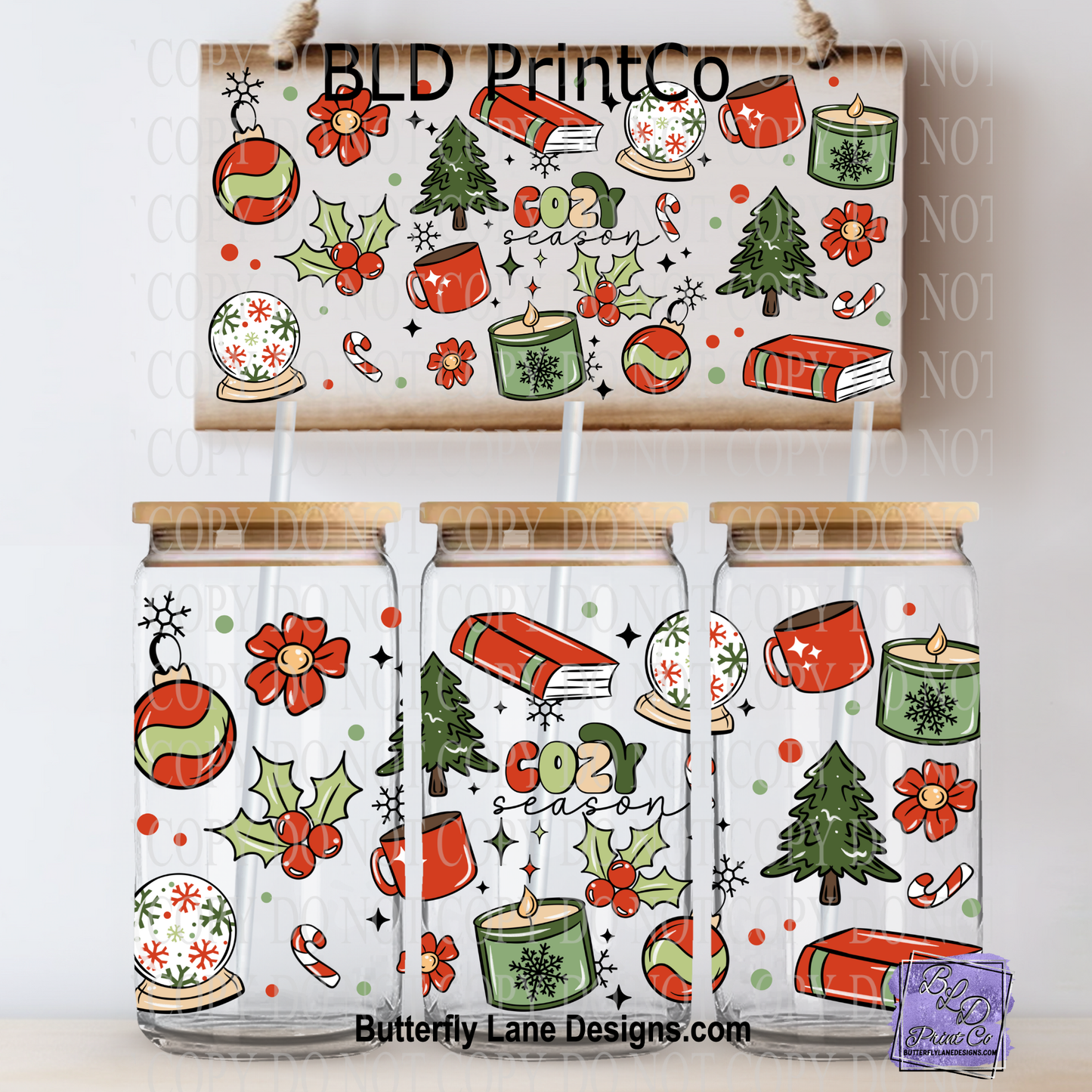 L792 Cozy Christmas element Collage