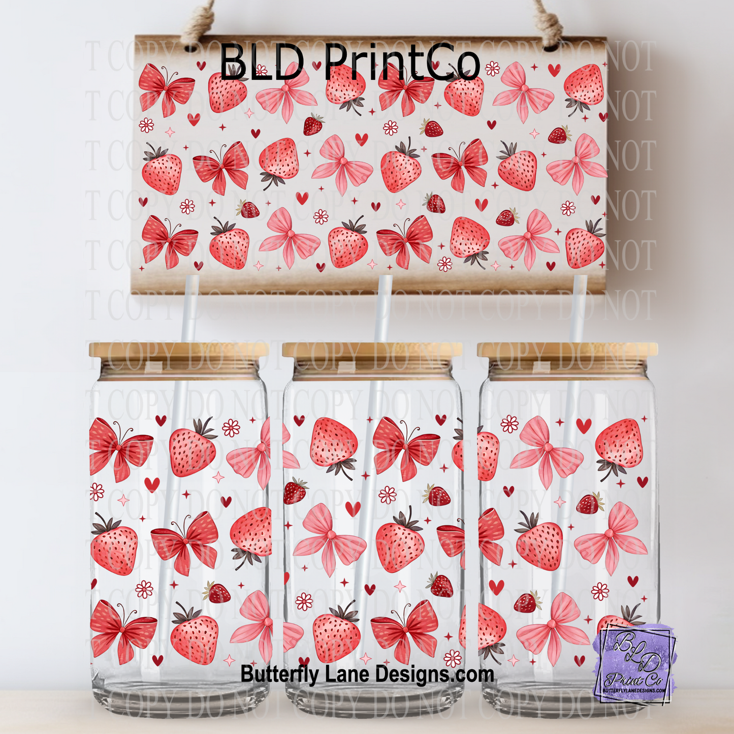 L824 Strawberries & Bows coquette