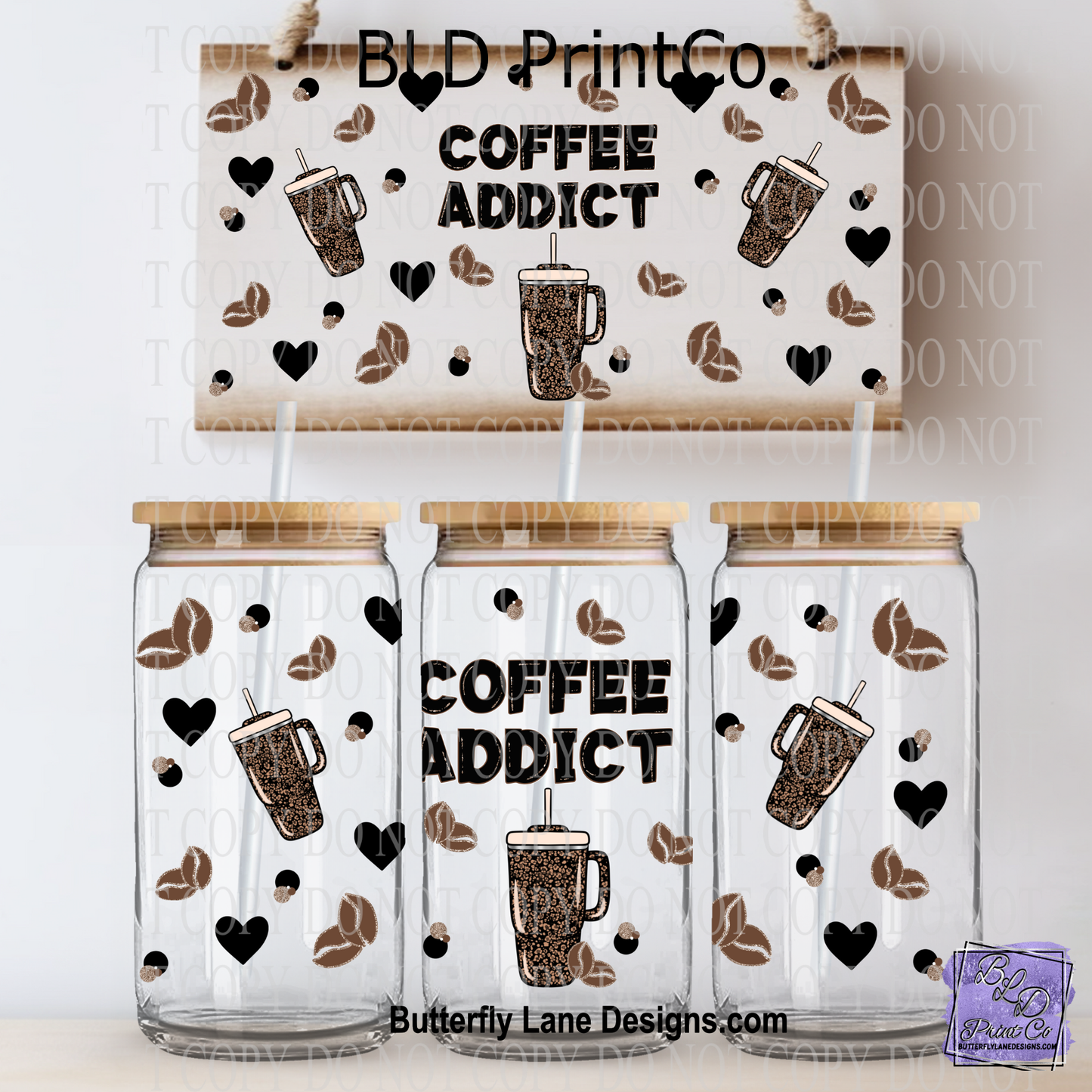 Coffee Addict | Glitter Coffee Beans | L958