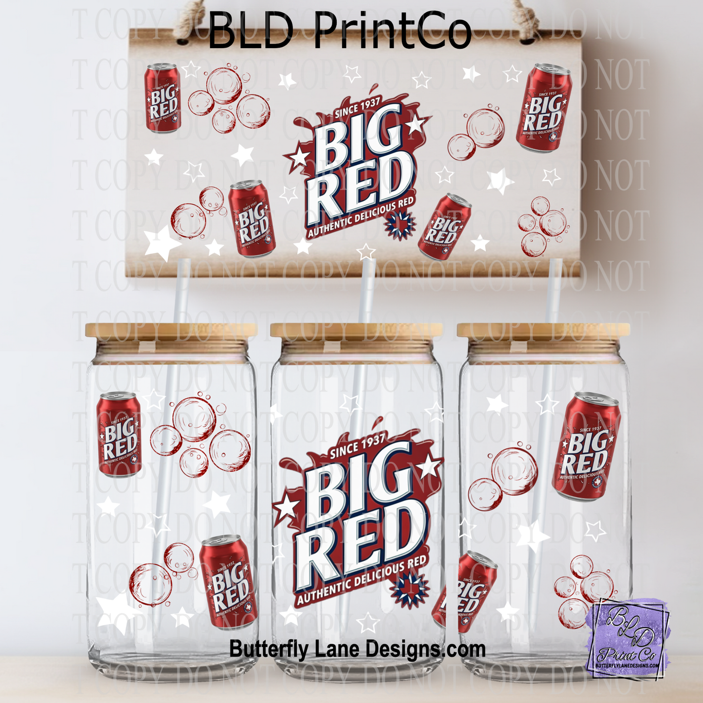 Big Soda | Retro Cans, Bubbles & Stars | L984