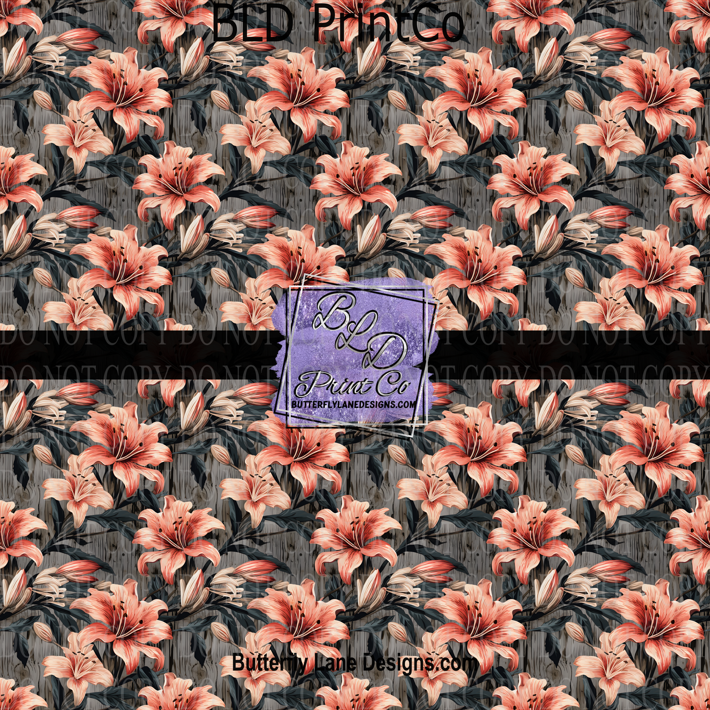 Lily Wood Grain Floral PV 1060 - Pattern Vinyl