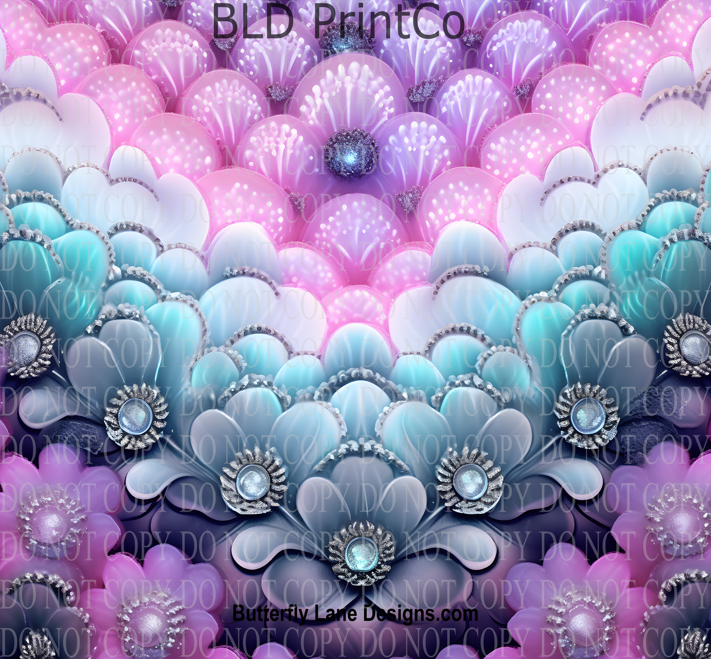 Mermaid Floral : Tumbler wrap