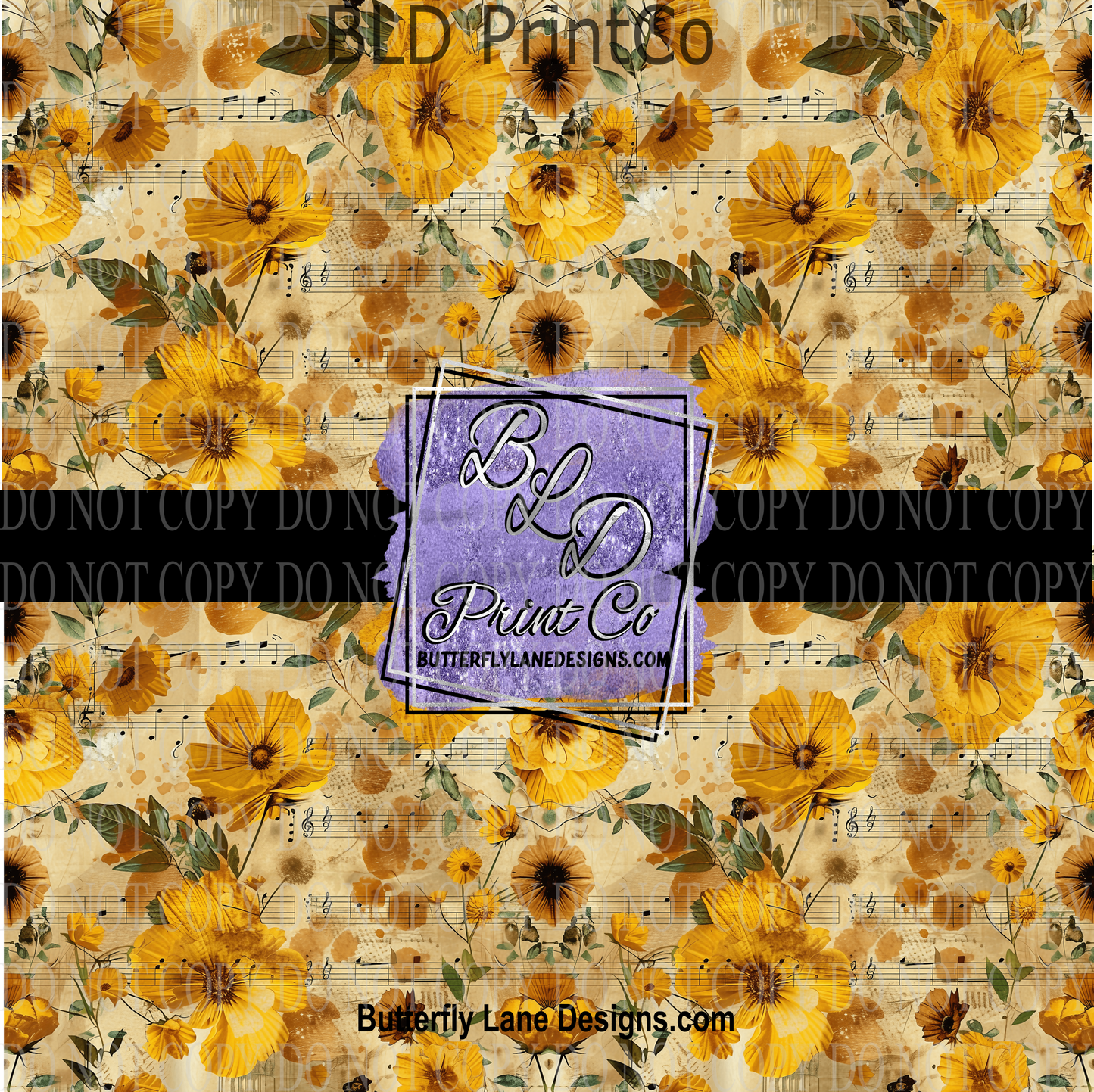Music Sheet Florals PV 1077 :: Patterned Vinyl