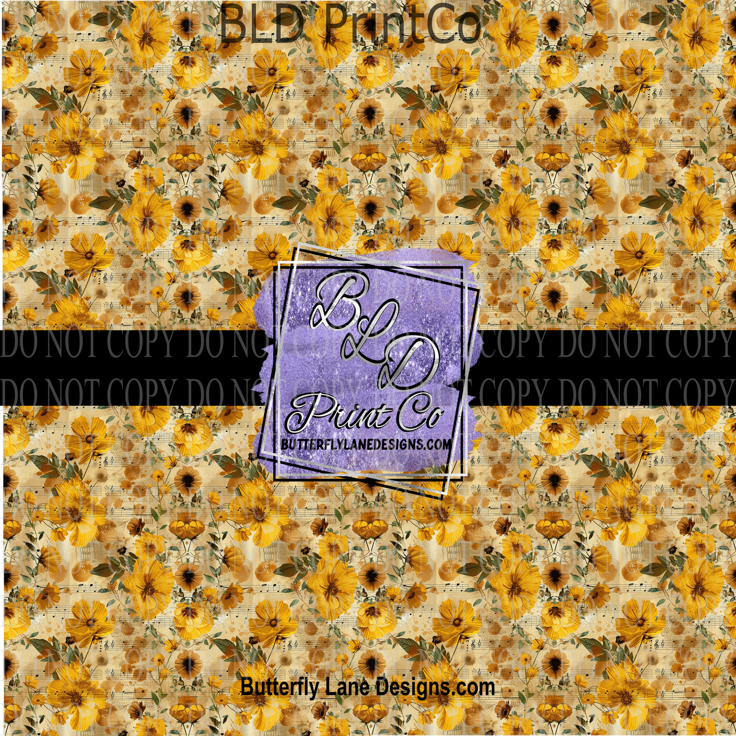 Music Sheet Florals PV 1077 :: Patterned Vinyl