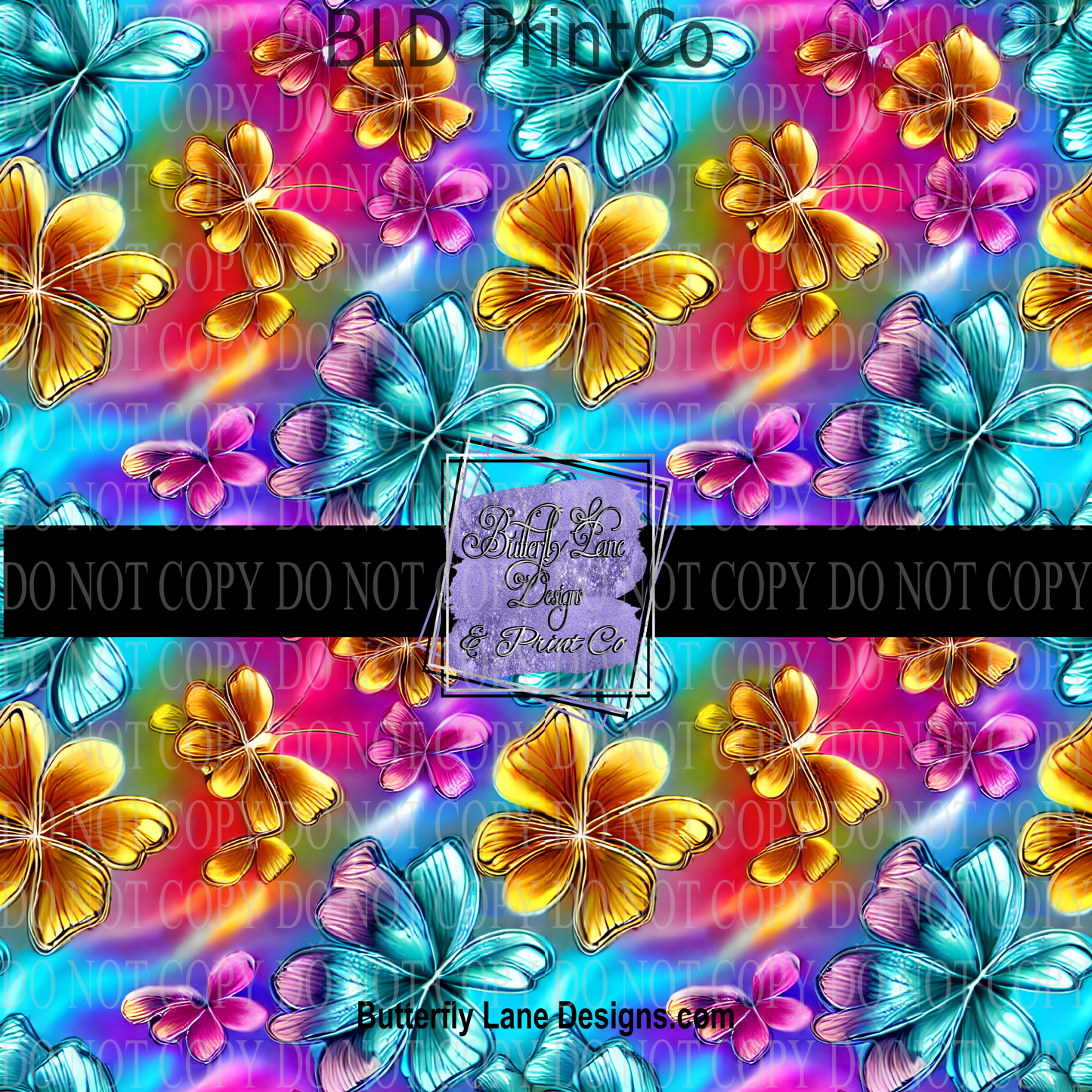 Neon Butterflies 2 PV641 M Patterned Vinyl