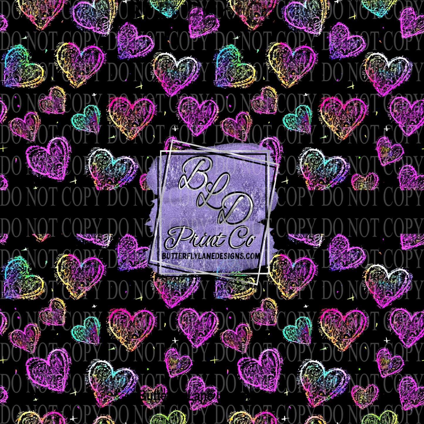 Neon Hearts PV 1147 :: Patterned Vinyl