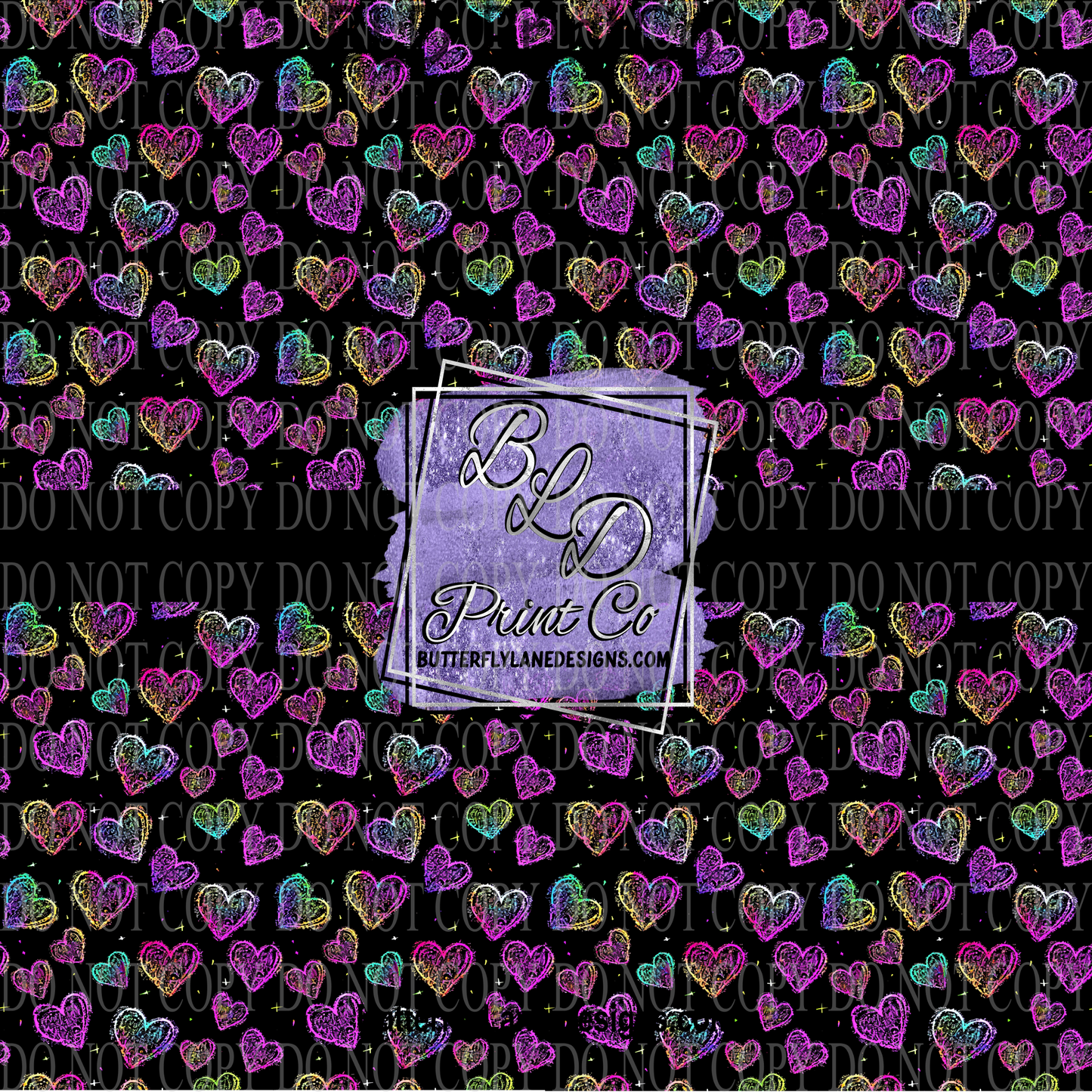 Neon Hearts PV 1147 :: Patterned Vinyl