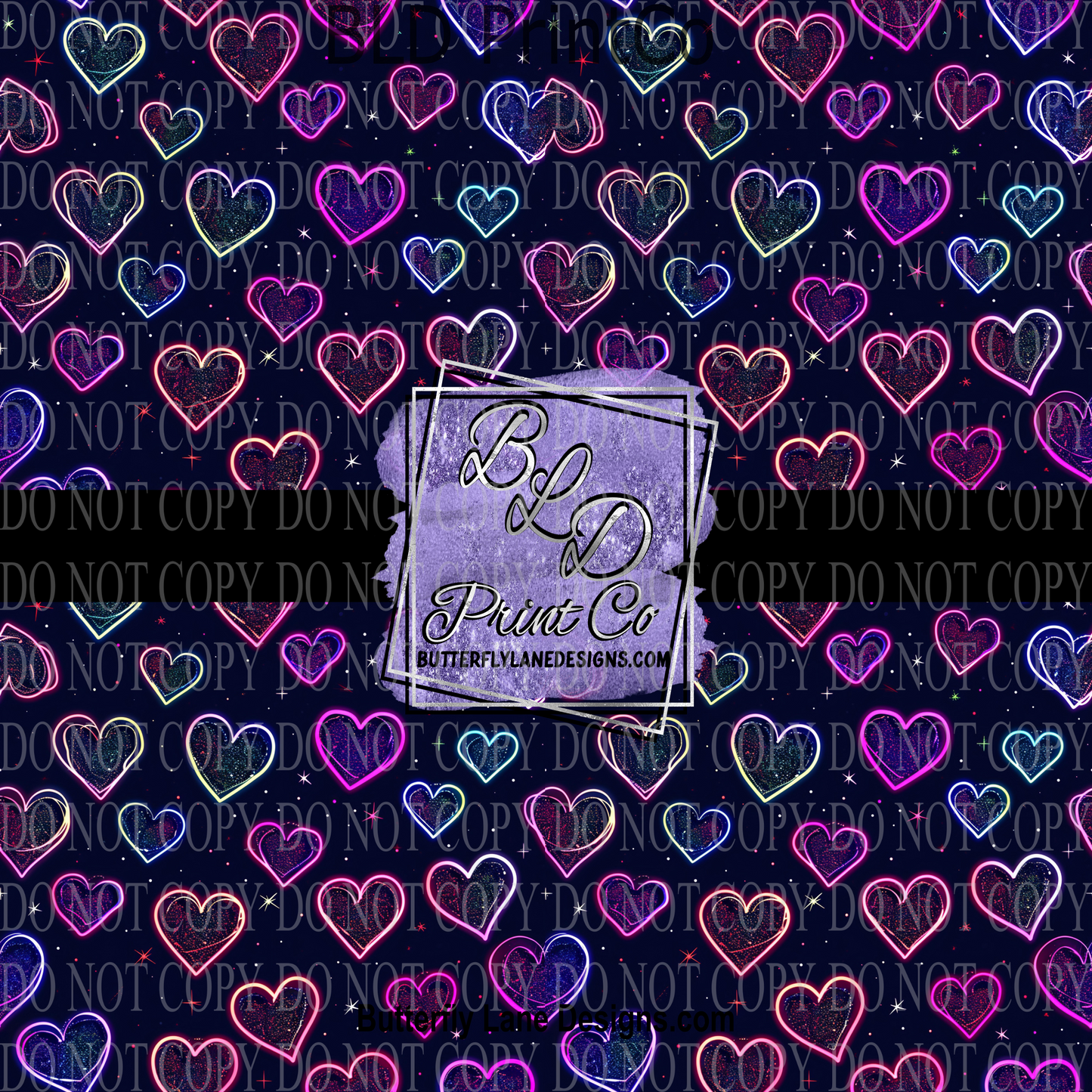 Neon Hearts PV 1148 :: Patterned Vinyl