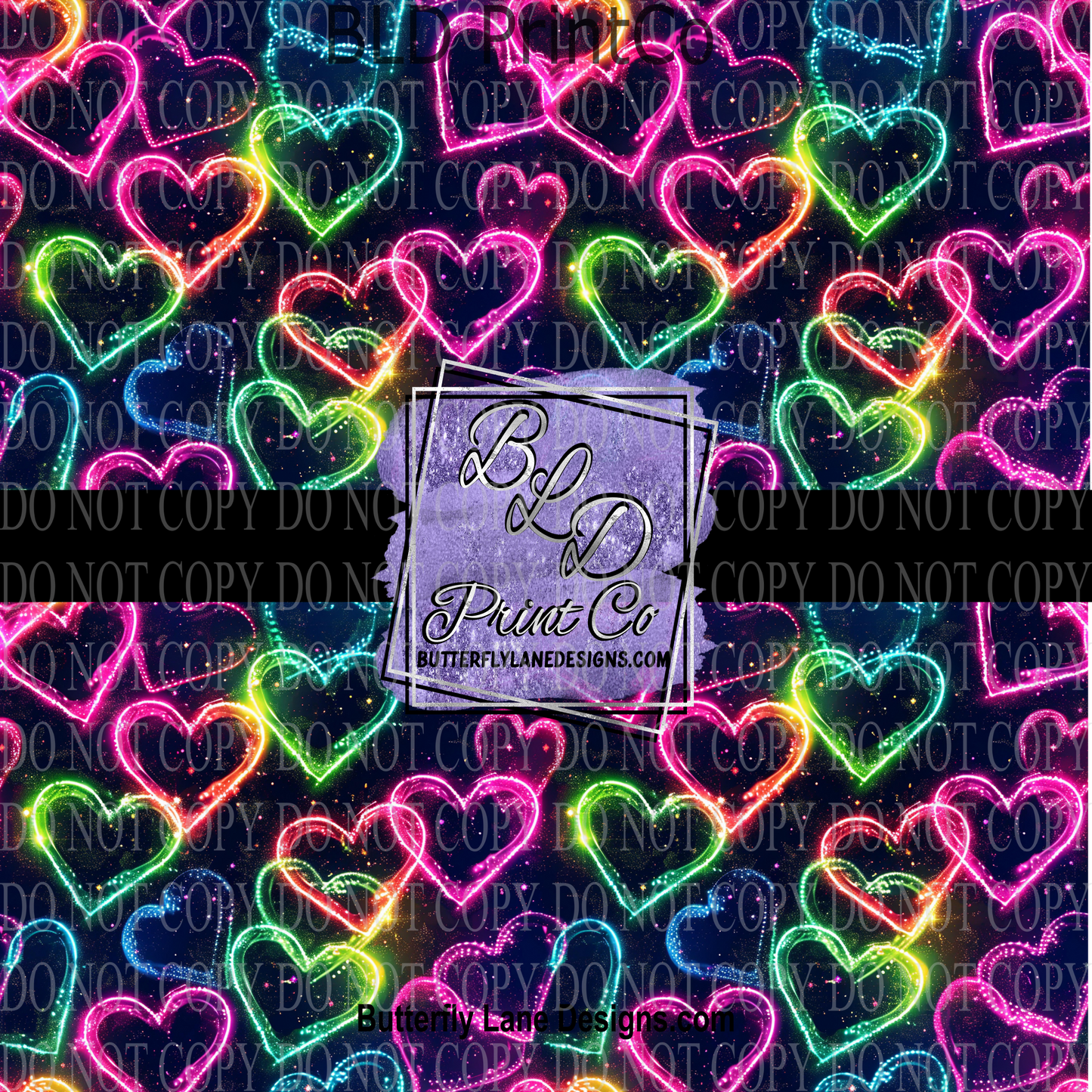 Neon Hearts PV 1149 :: Patterned Vinyl