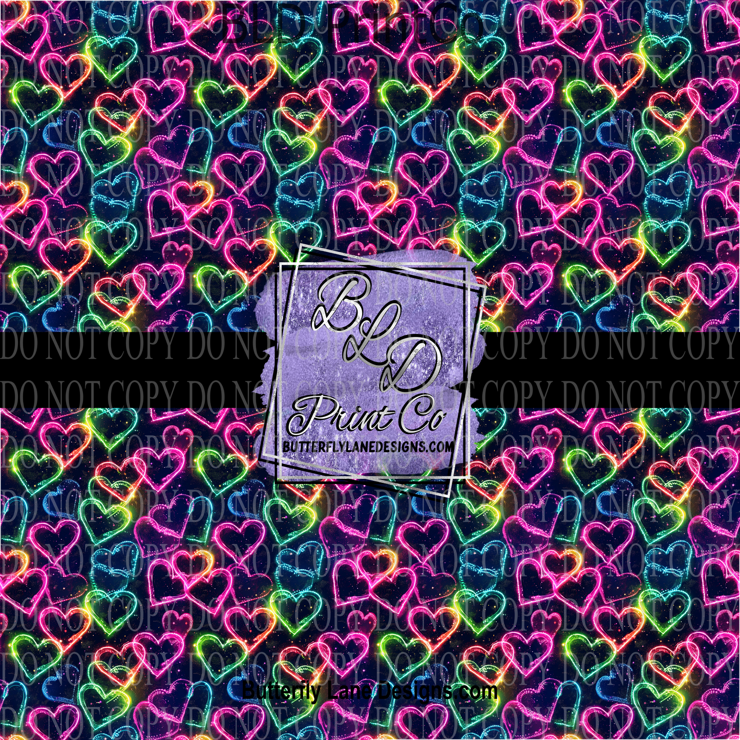 Neon Hearts PV 1149 :: Patterned Vinyl