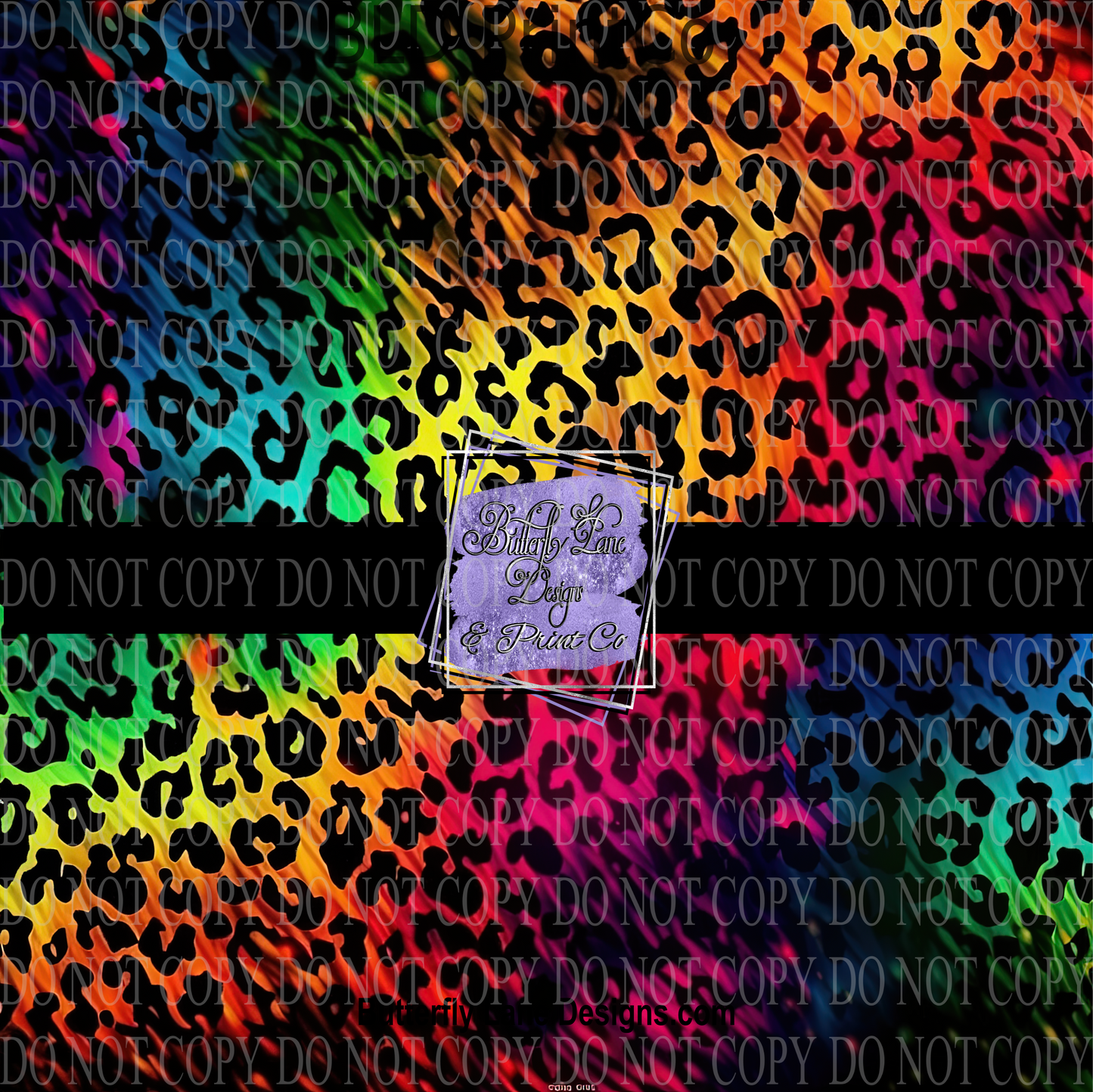 Neon Rainbow Leopard print 1 PV636 M- Patterned Vinyl