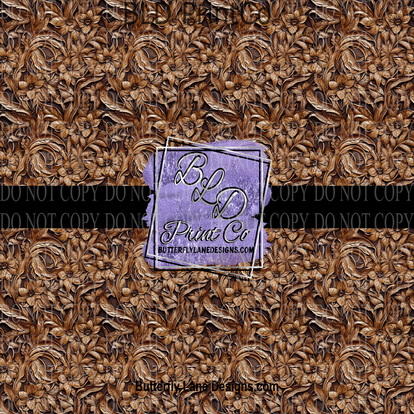 Brown Tooled Leather - PV 1008   Patterned Vinyl