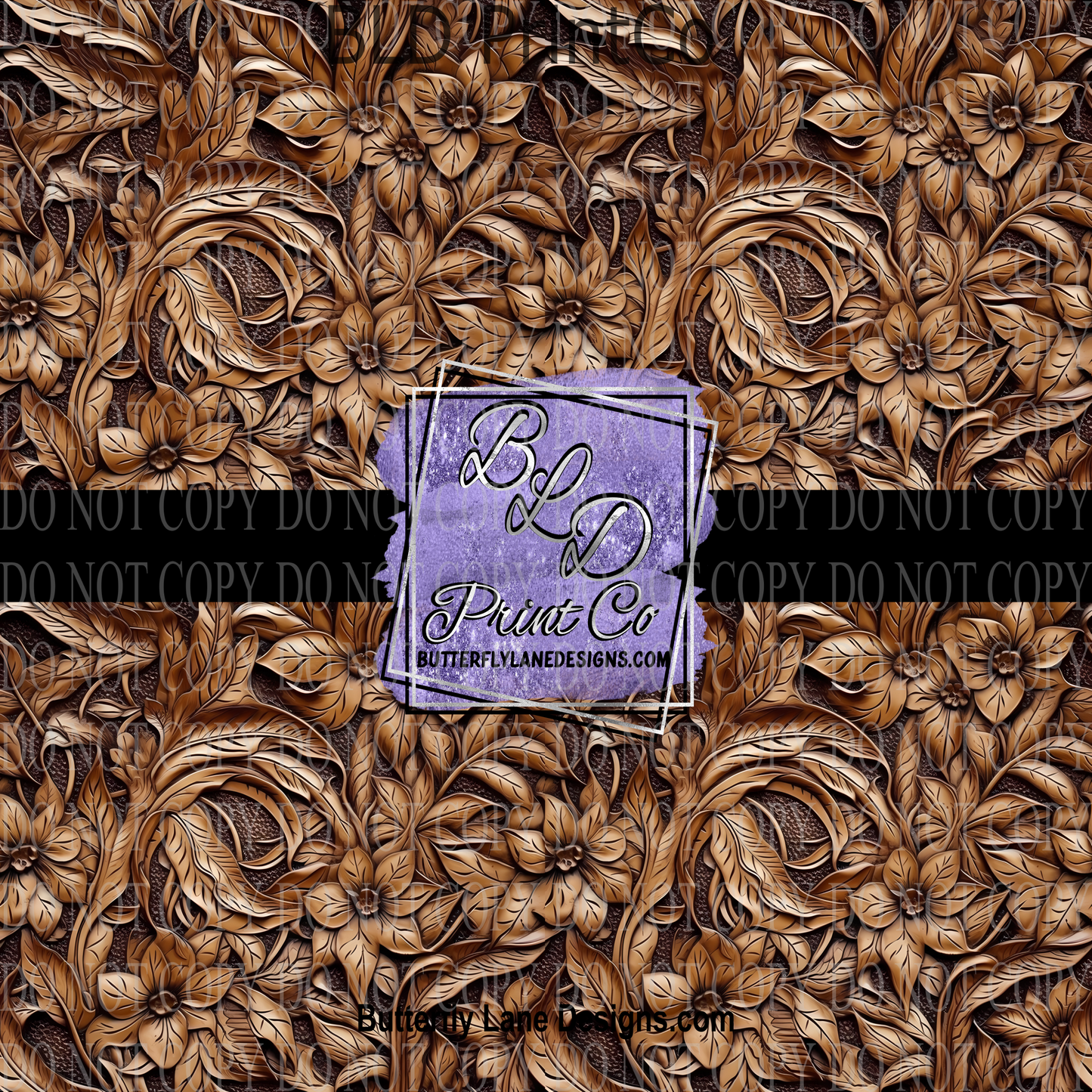 Brown Tooled Leather - PV 1009   Patterned Vinyl