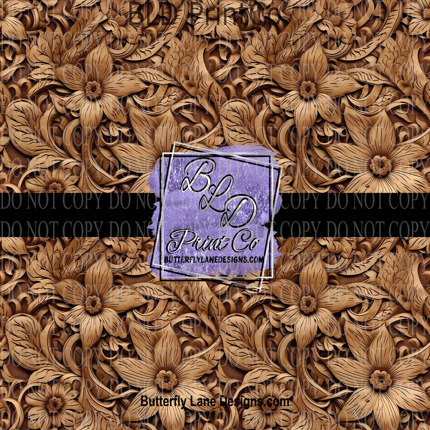 Brown Tooled Leather - PV 1010   Patterned Vinyl