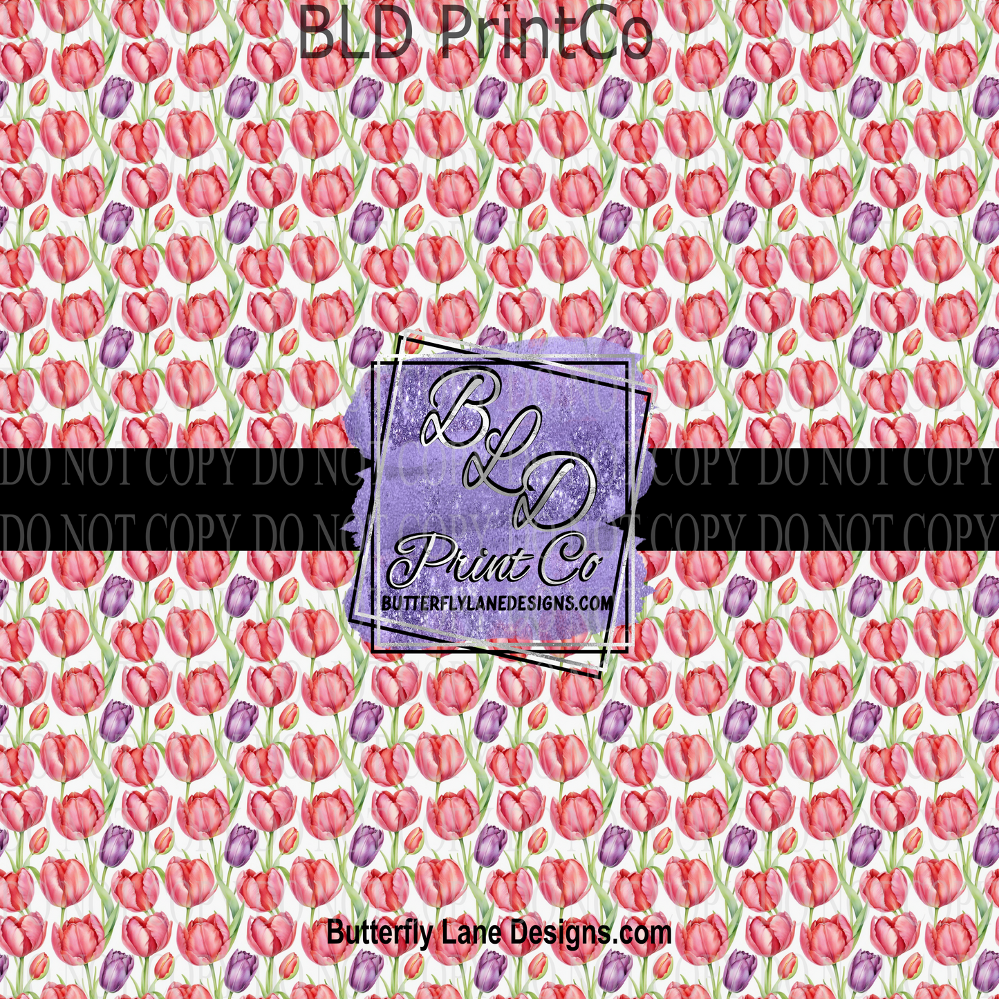 Watercolor tulips PV 1025 Patterned Vinyl