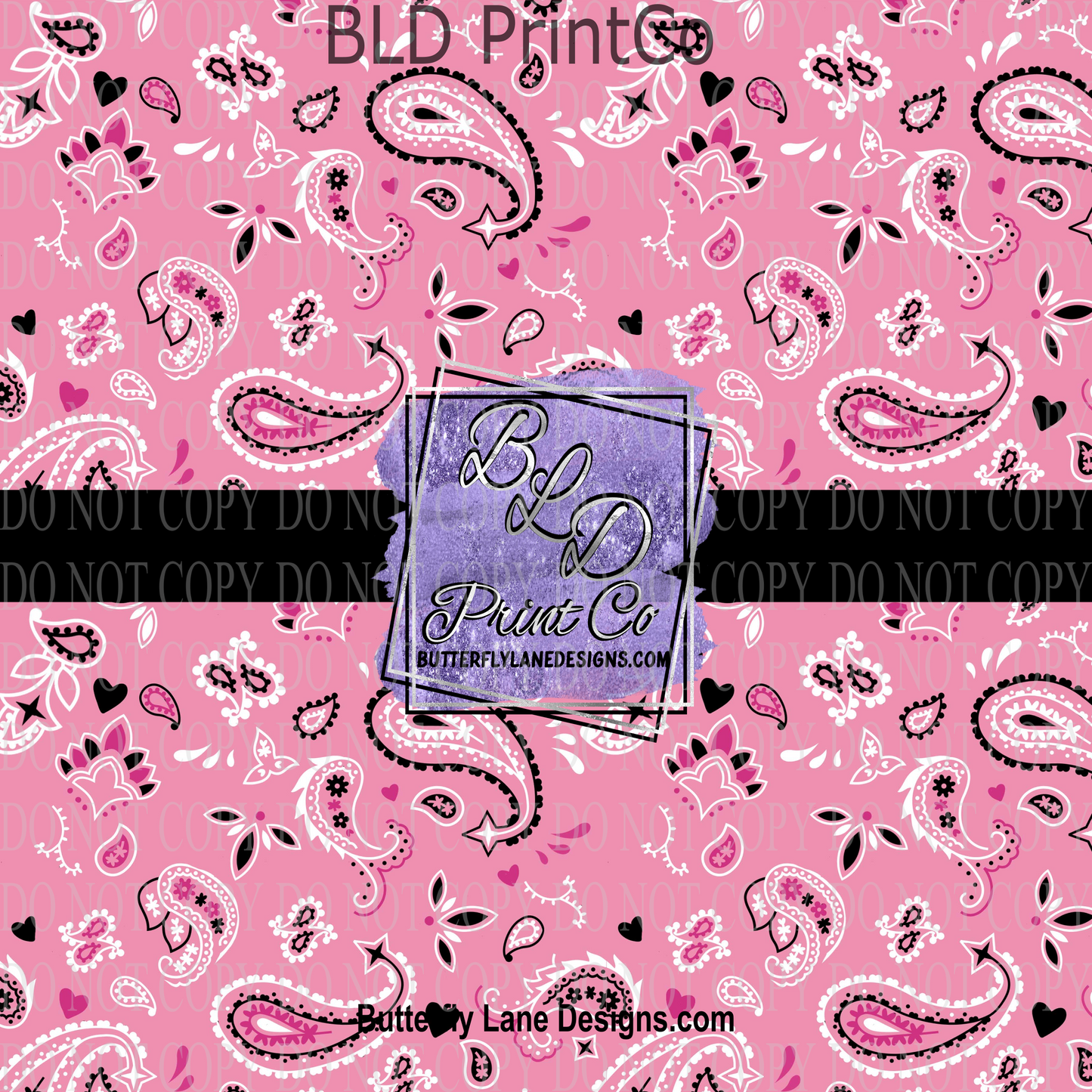Pink Paisley- Bandana - PV 1028   Patterned Vinyl