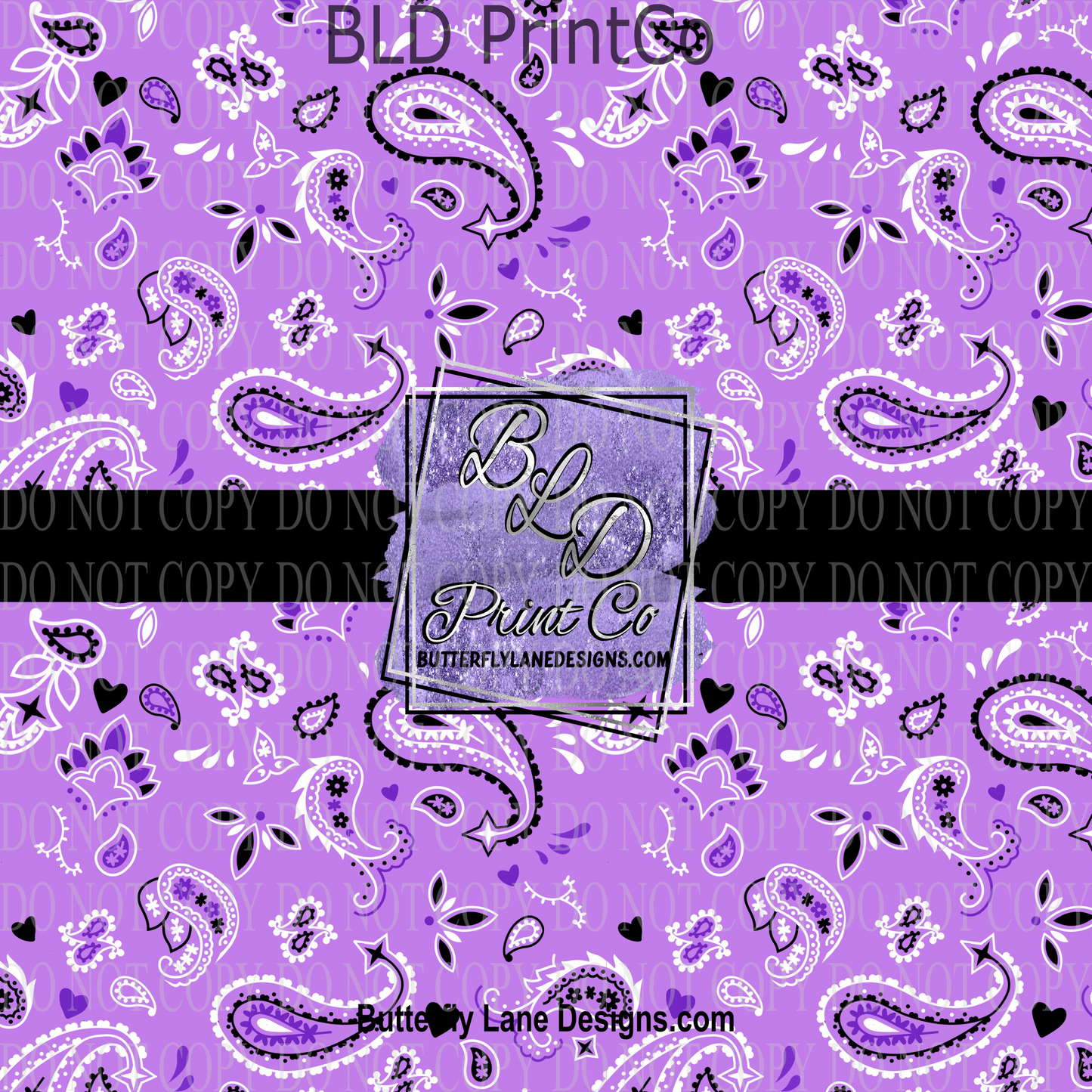 Purple Paisley- Bandana - PV 1029   Patterned Vinyl