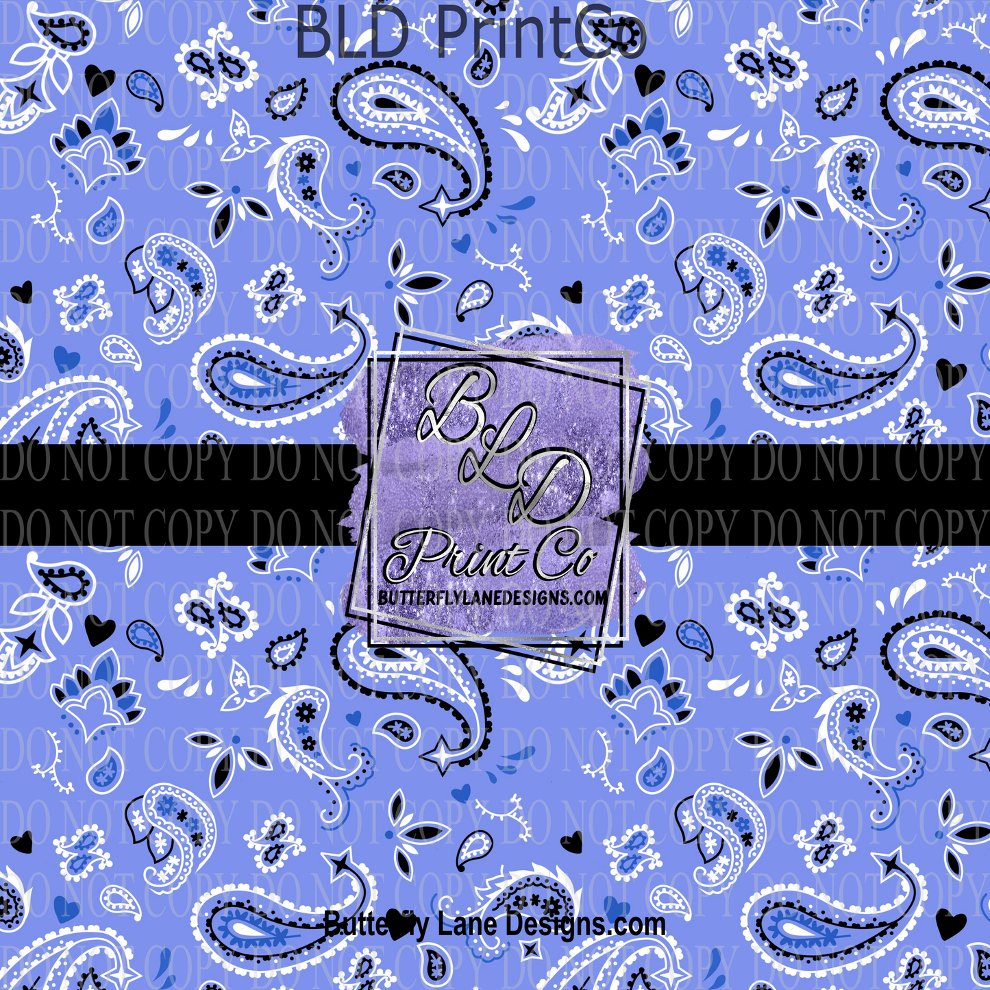 Blue Paisley- Bandana - PV 1030   Patterned Vinyl
