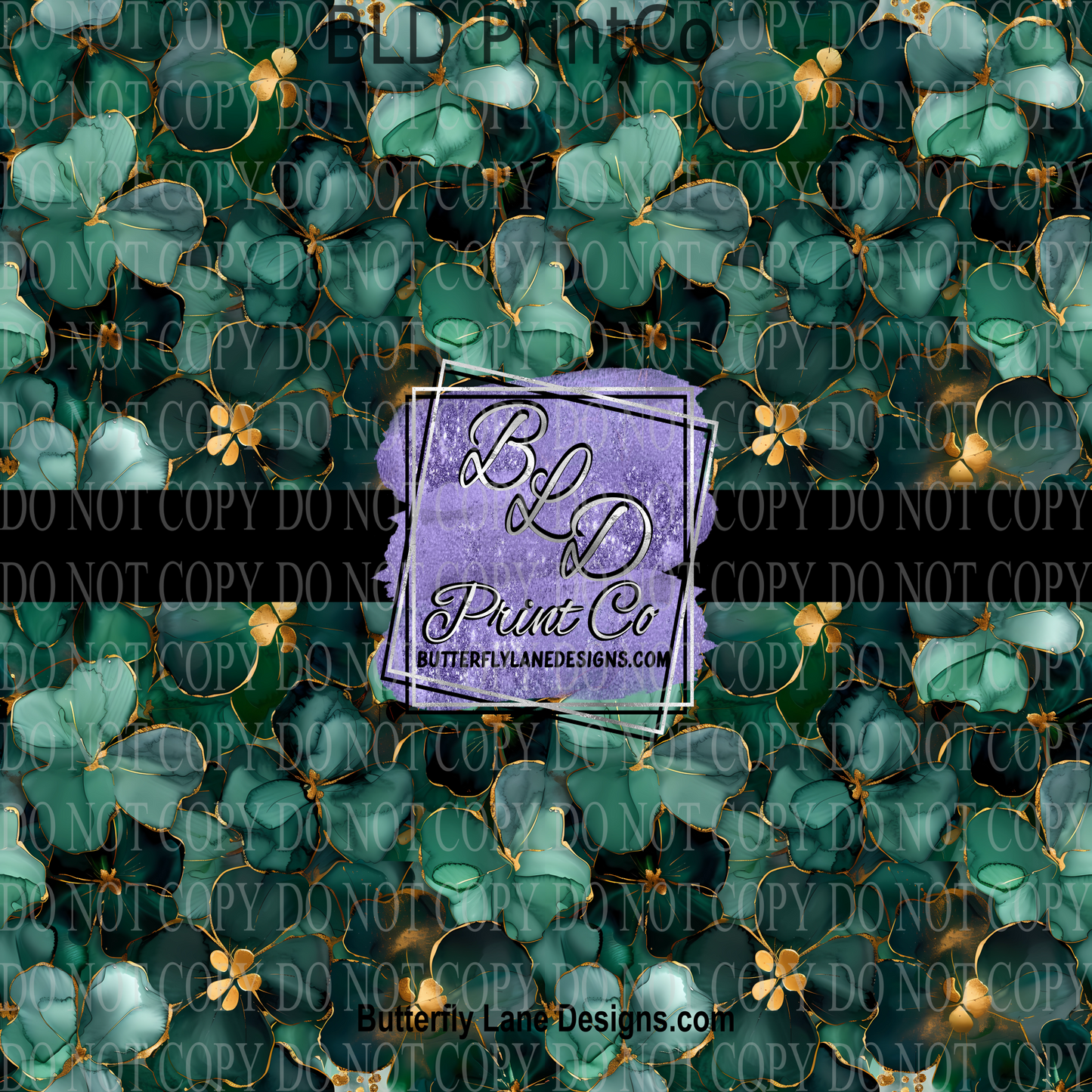 Watercolor Green Shamrocks - PV 1035   Patterned Vinyl