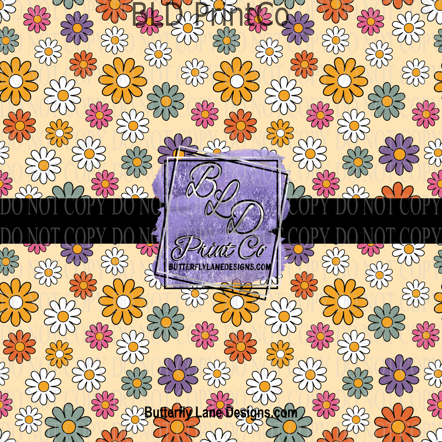 Boho style florals PV 1048 Patterned Vinyl