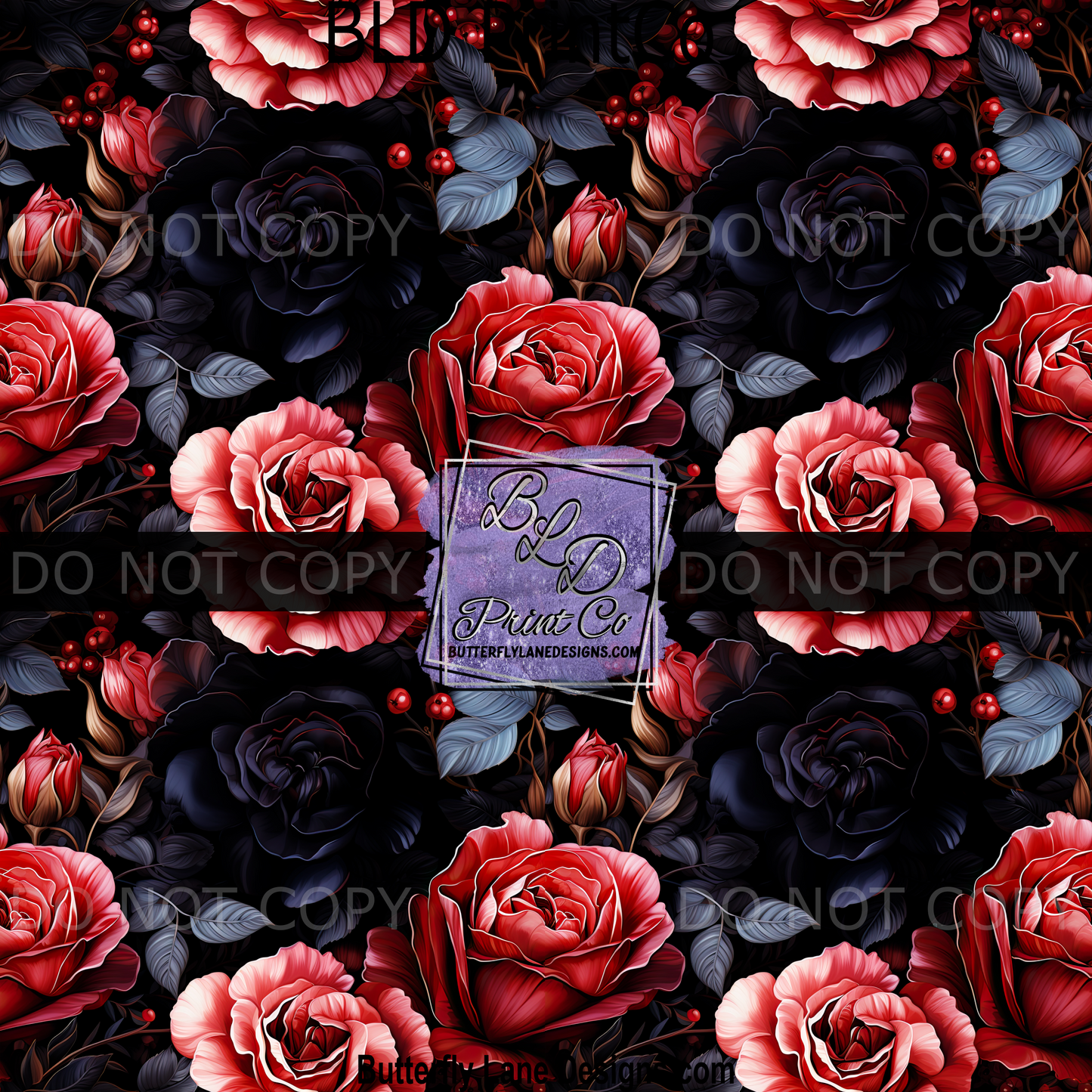 PV1834 Black and red roses
