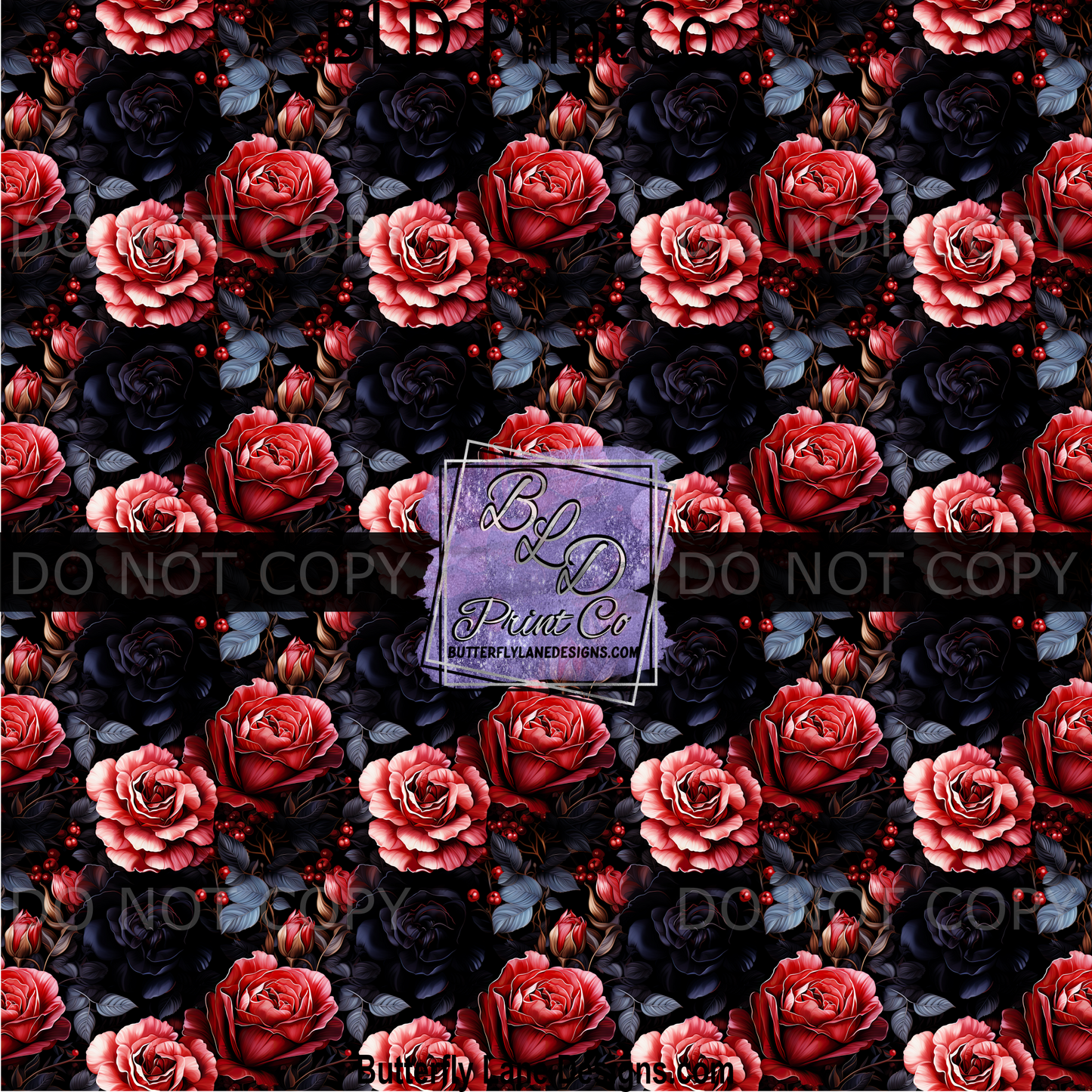 PV1834 Black and red roses