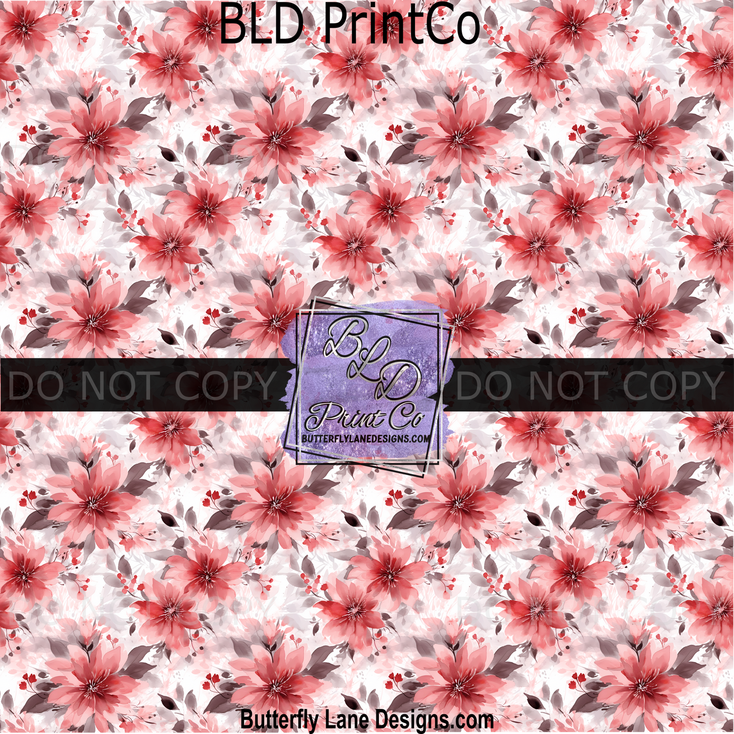 Gentle Red florals PV 1868