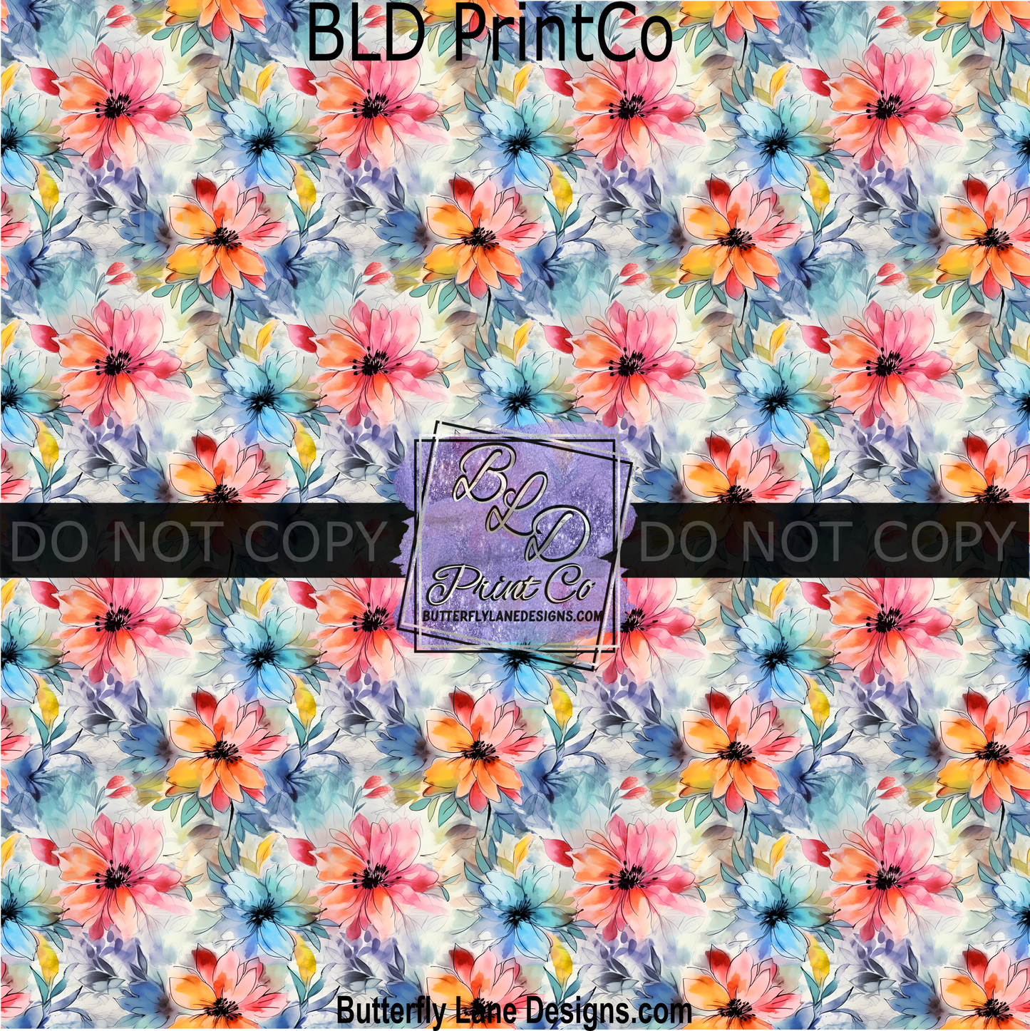 Summer Rainbow watercolor florals PV 1873