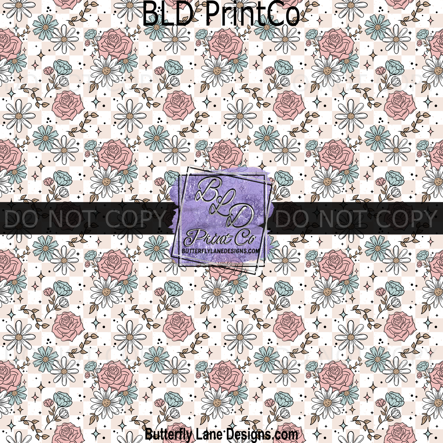 PV 1963 Success is my revenge; Pink and Blue Spring Florals