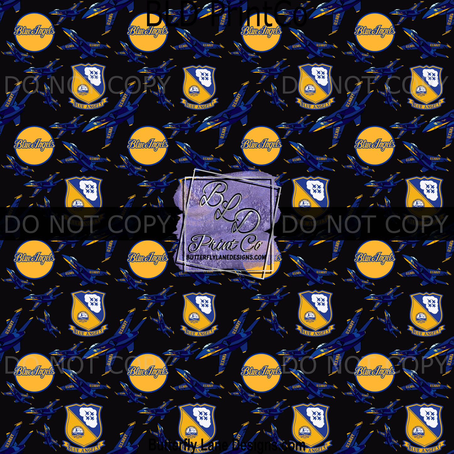 Blue Navy Plane Shield-Blk  PV 1970