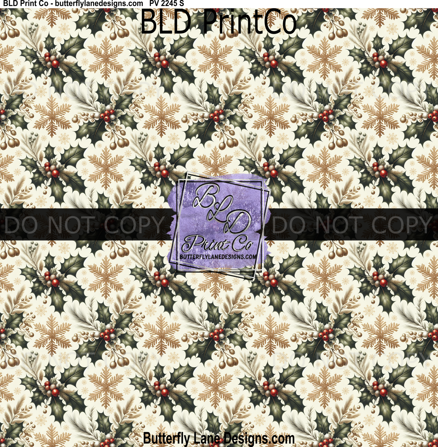 PV 2245 Holly Berry with gold tones