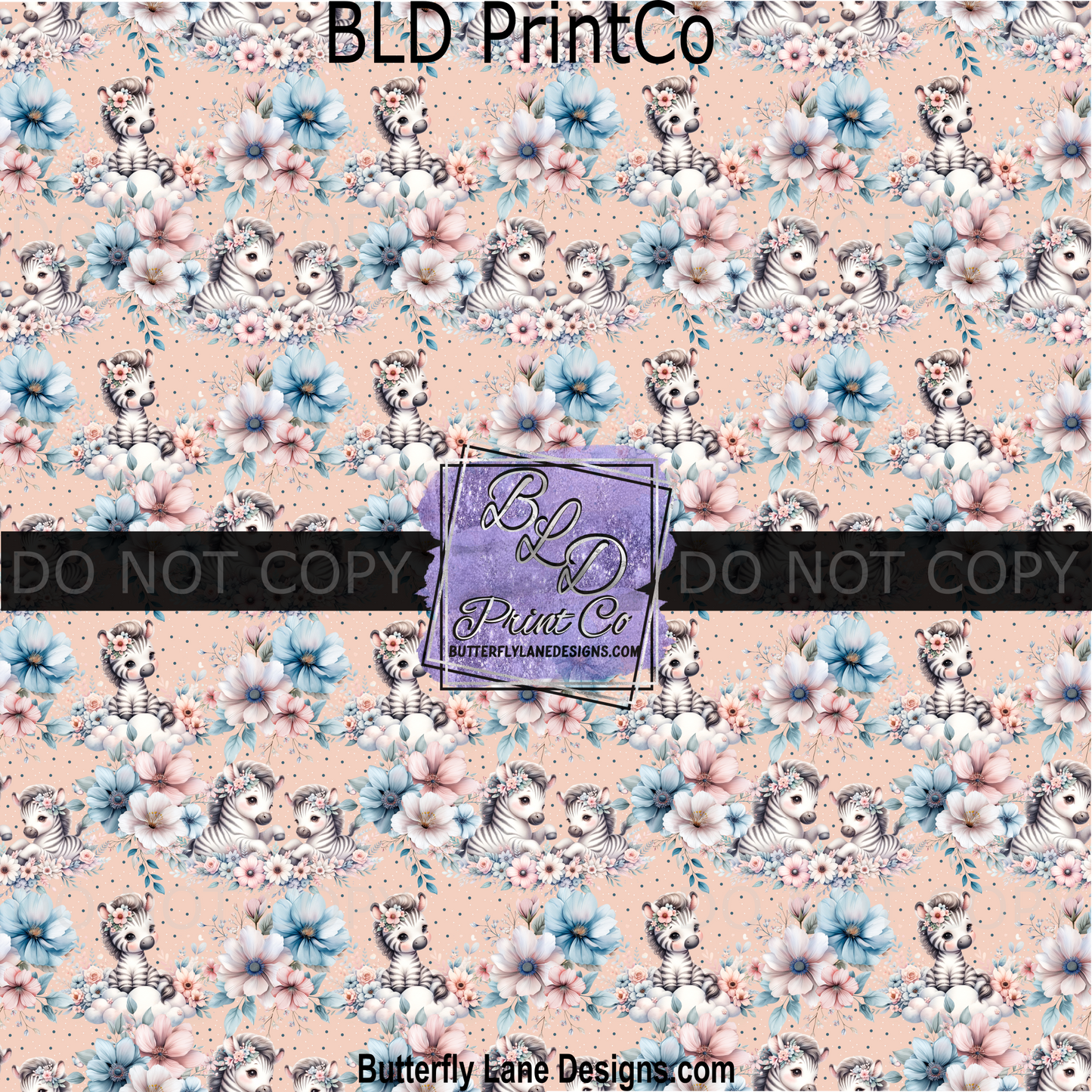 PV 2298 Baby Zebra on flowers