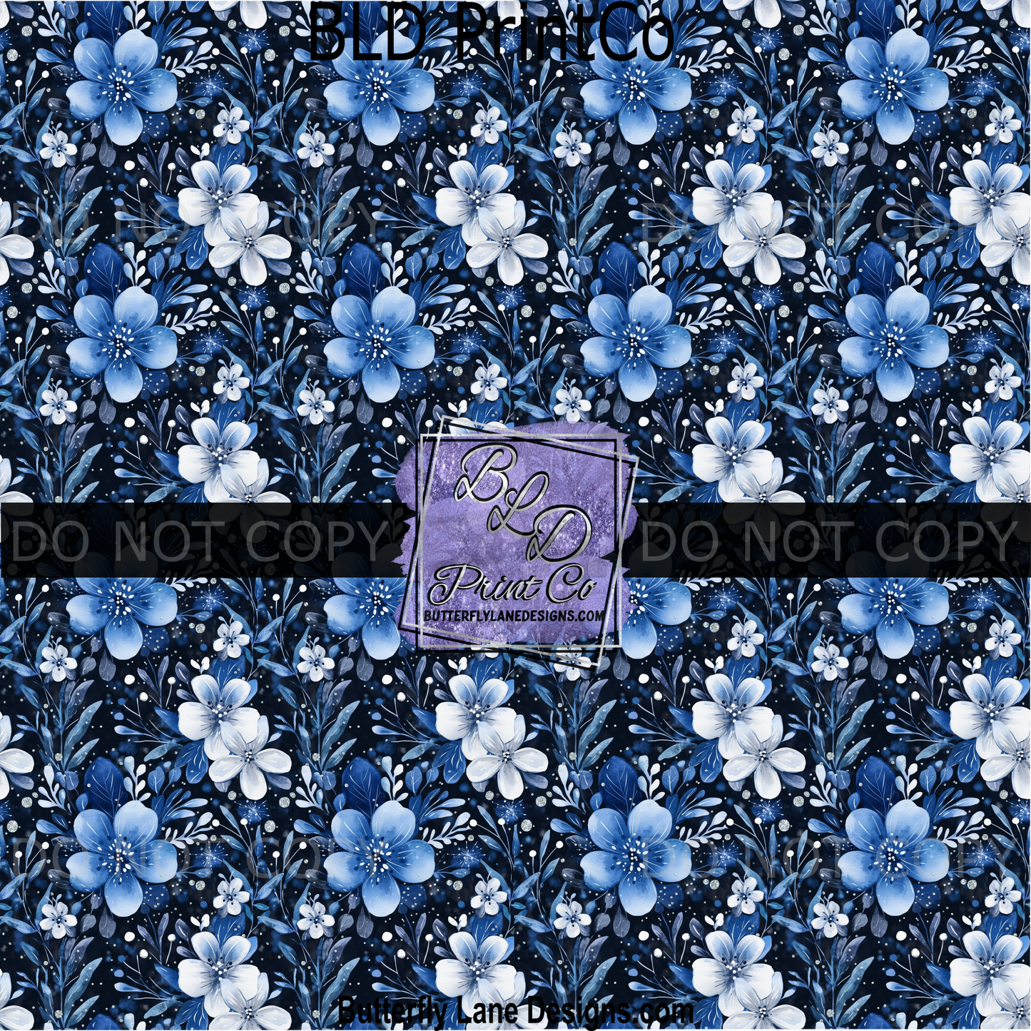 PV 2317 Nighttime florals blue