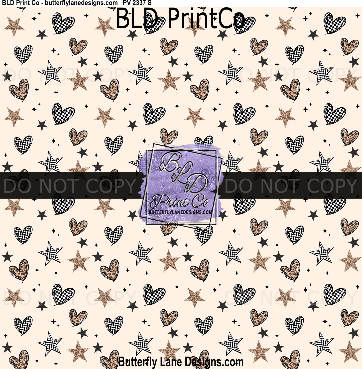 Leopard & Checkered Hearts Seamless Pattern : PV2337