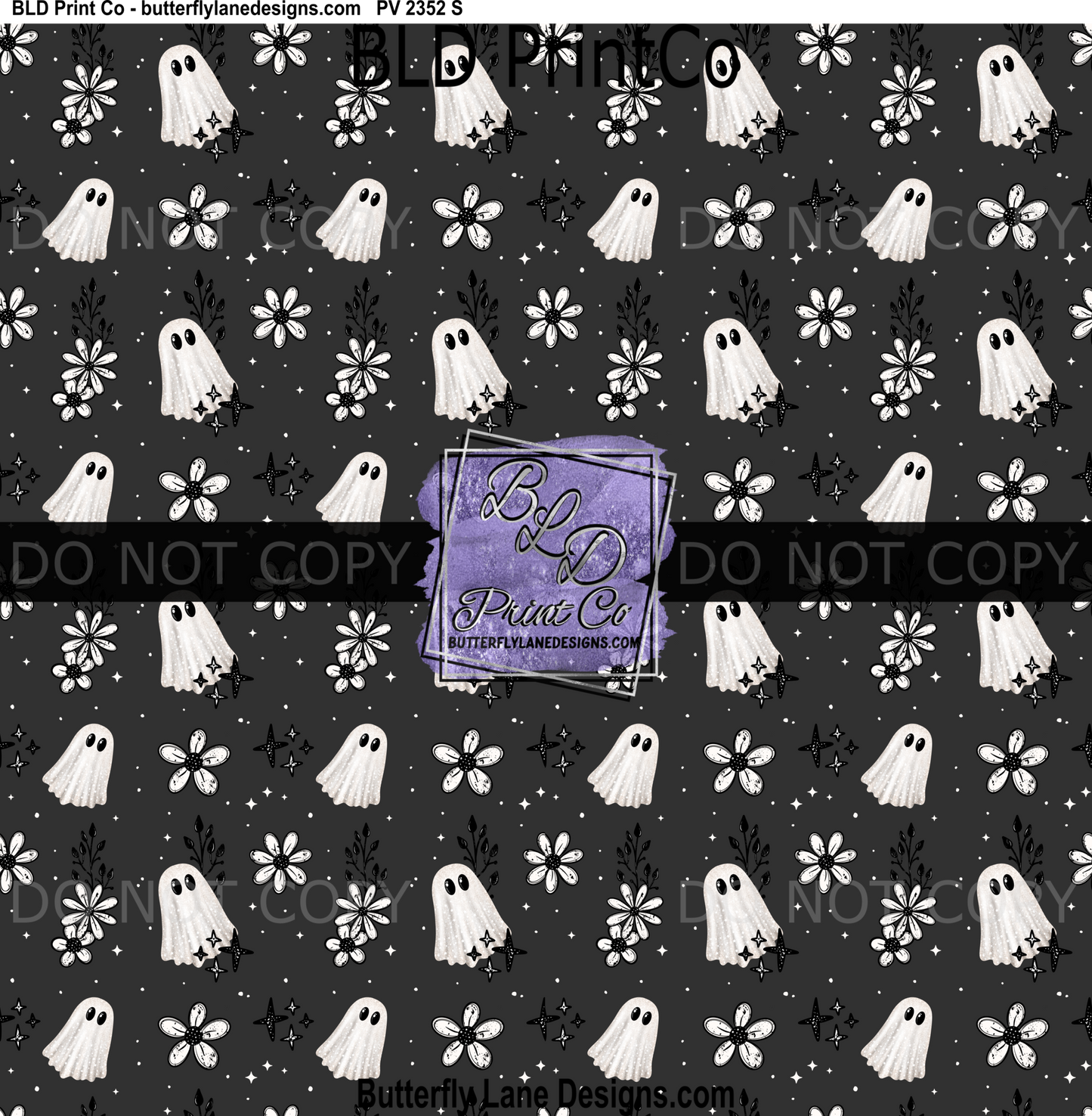 Grunge Floral Ghost | Spooky Boho Pattern | PV 2352