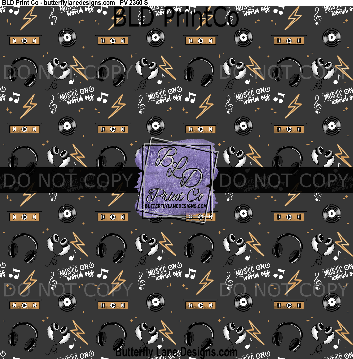 Music On World Off Print | Headphone and Vinyl Design | PV 2360