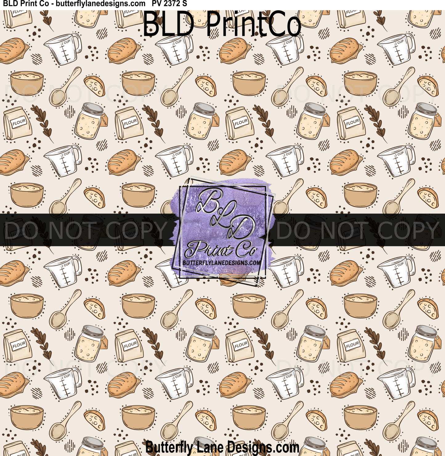 Sourdough Baking Print | Measuring Cup and Bread Design | PV 2372