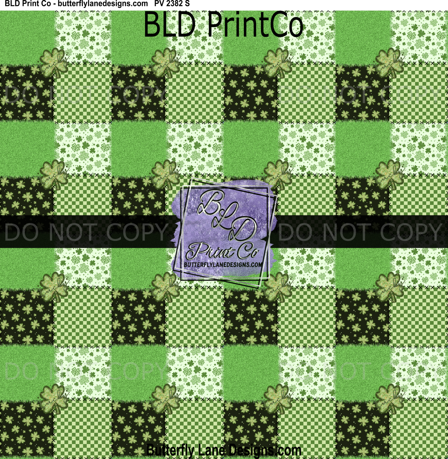 Lucky-Shamrocks- St. Patrick's - quilt pattern : PV 2382 BLD