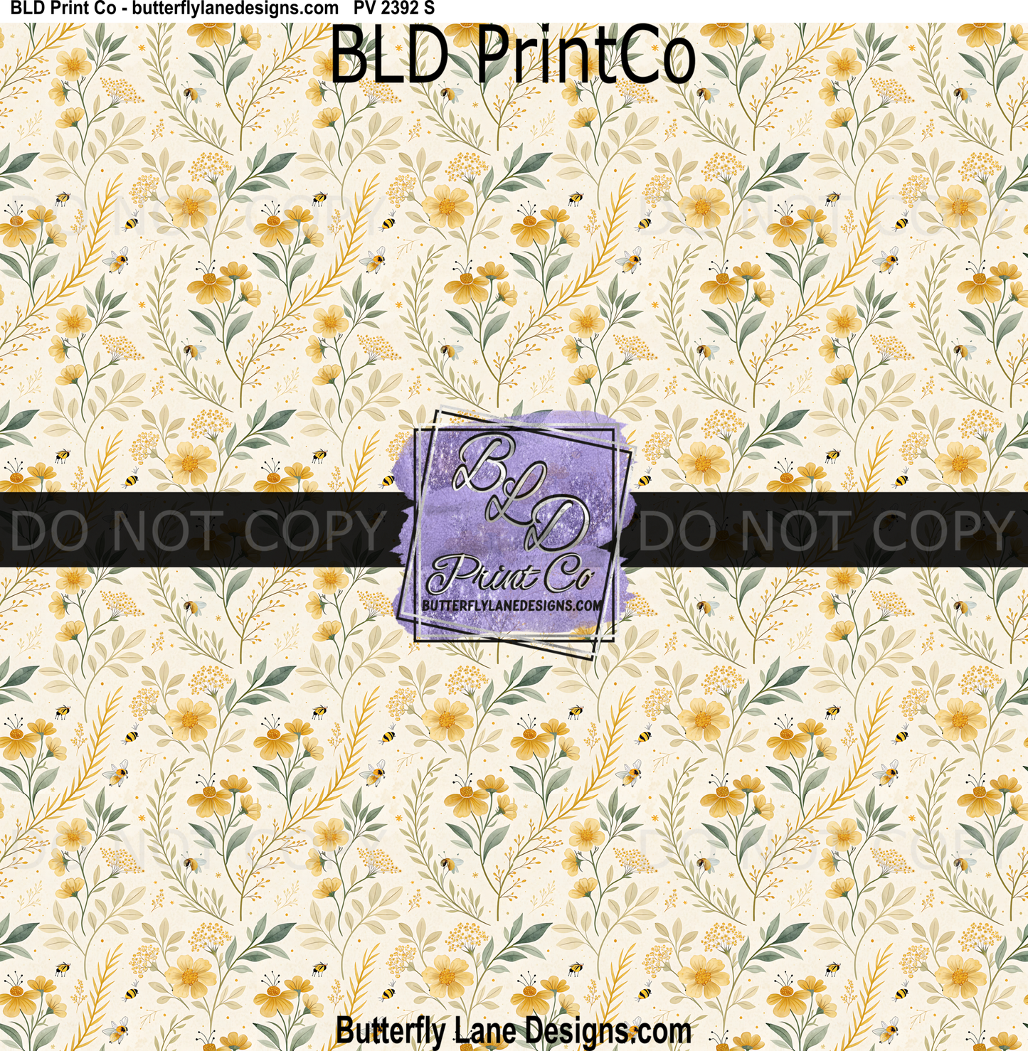 Honey Bee & Wildflower Meadow | Cream Botanical Garden | PV 2392