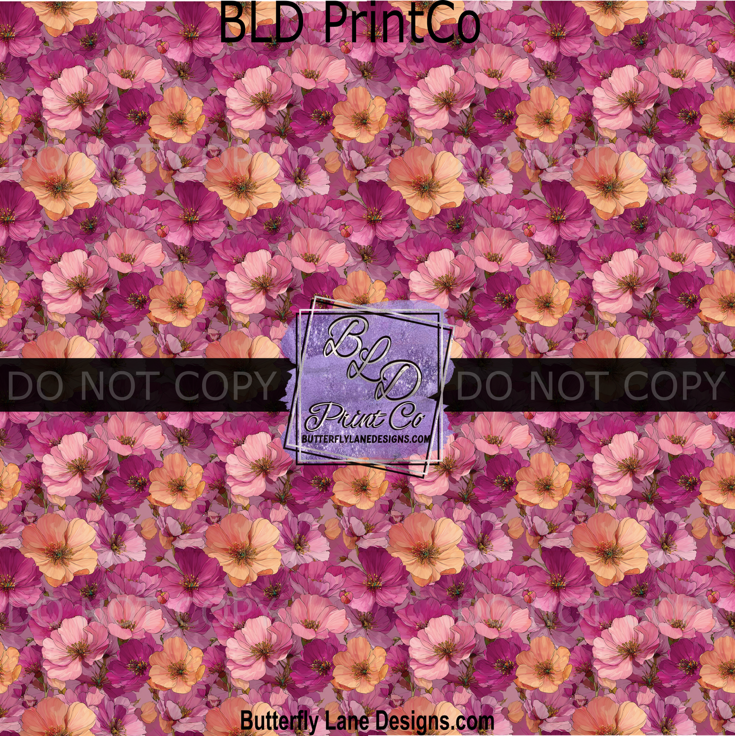 Pink & Peach Wildflowers | Vibrant Spring Floral Pattern | PV2411
